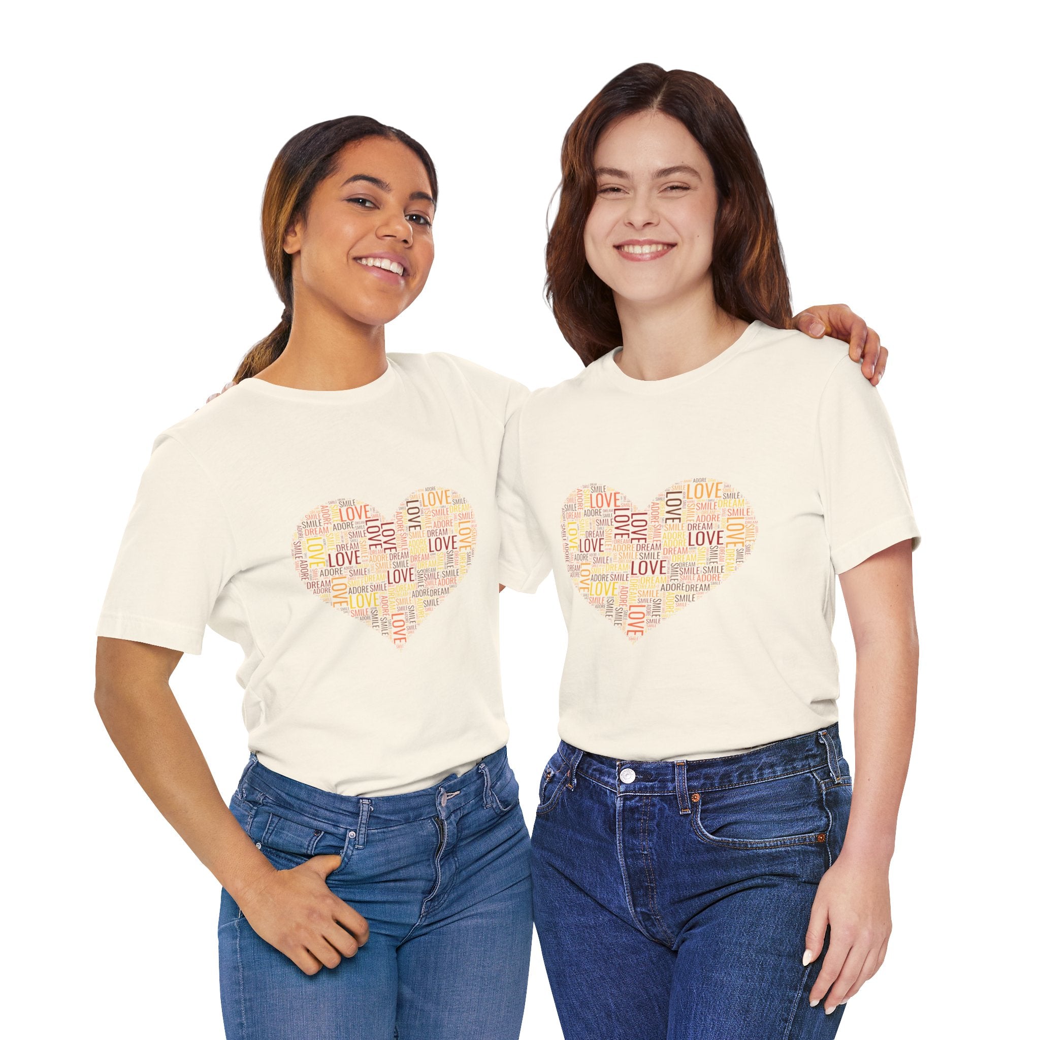 Love Word Cloud Heart T-Shirt | Premium Soft Graphic Tee MIT-Inked