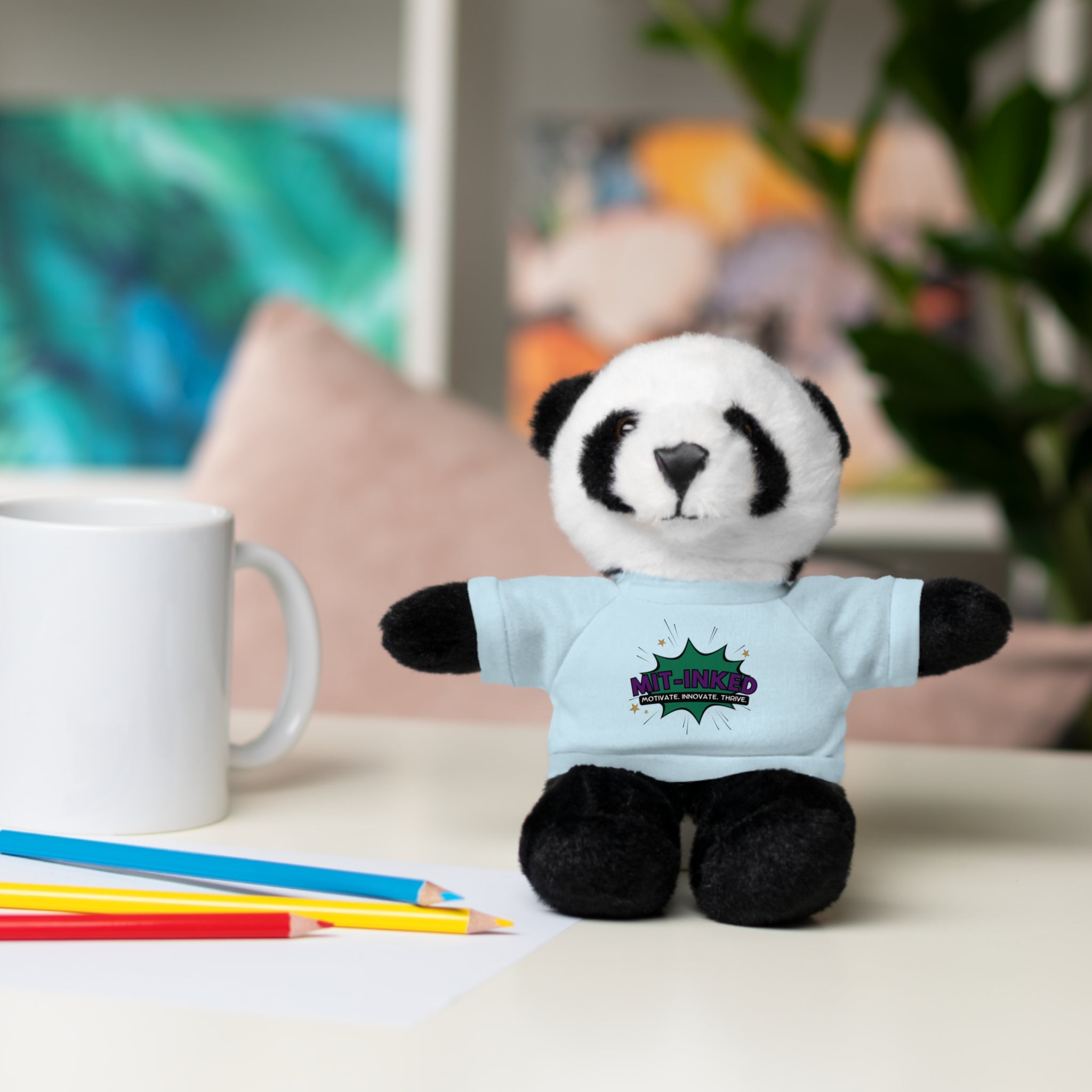 Plush Toy with MIT-Inked Graphic Tee — Cute Stuffed Animal Gift