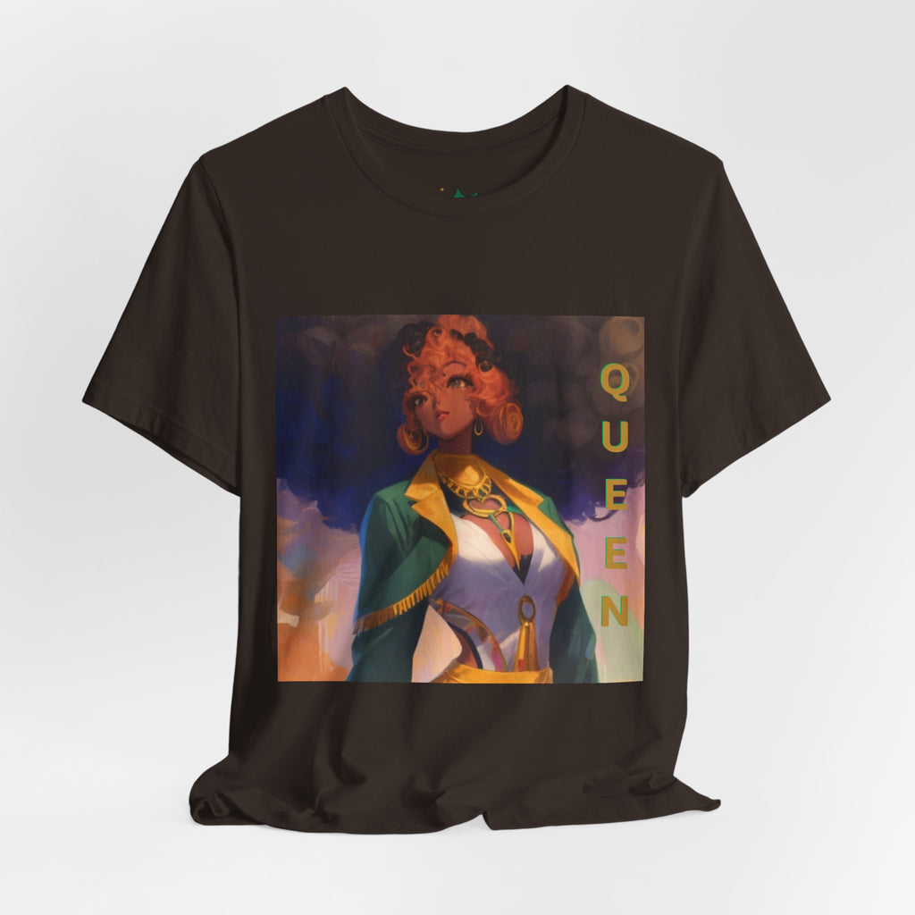 MIT-Inked Regal Afro-Futurist Queen Portrait Self-Love Graphic Tee