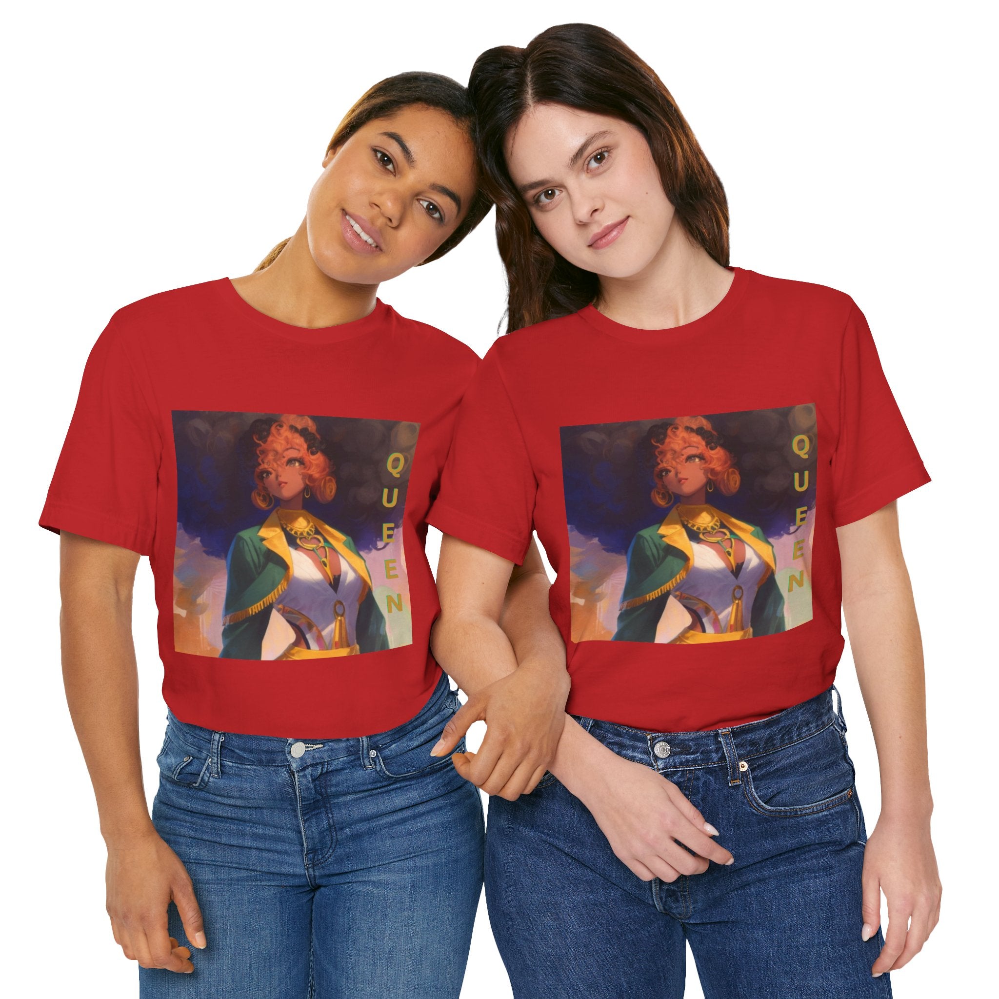 MIT-Inked Regal Afro-Futurist Queen Portrait Self-Love Graphic Tee