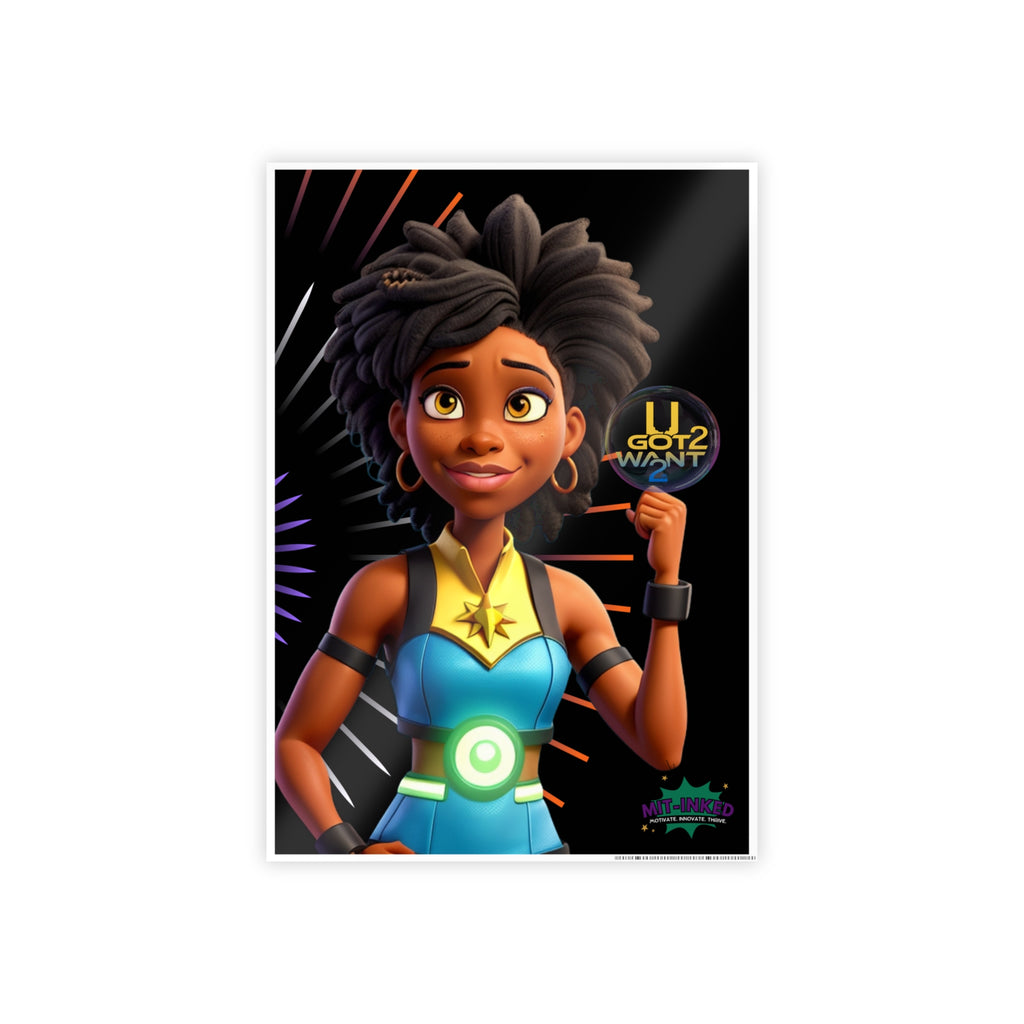 Mighty Moon Starr Cartoon Crossover Print Wall Art
