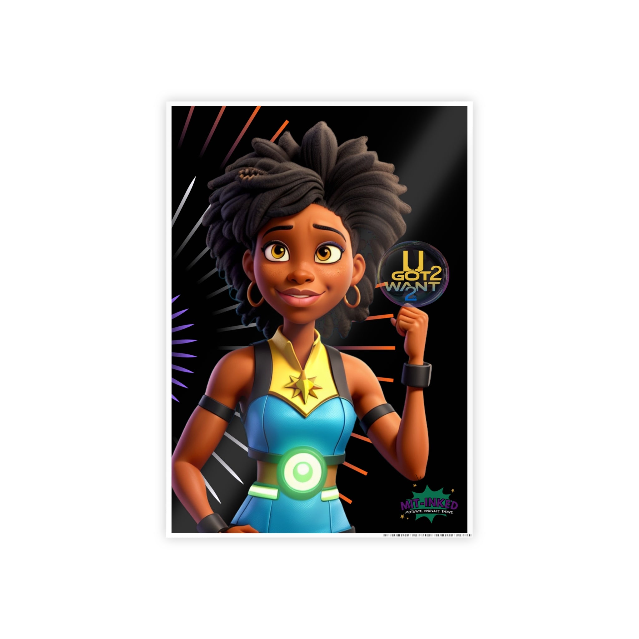 Mighty Moon Starr Cartoon Crossover Print Wall Art