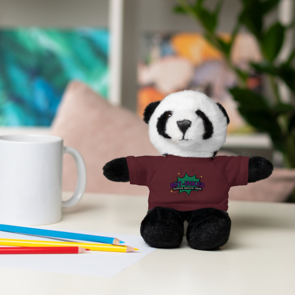 Plush Toy with MIT-Inked Graphic Tee — Cute Stuffed Animal Gift