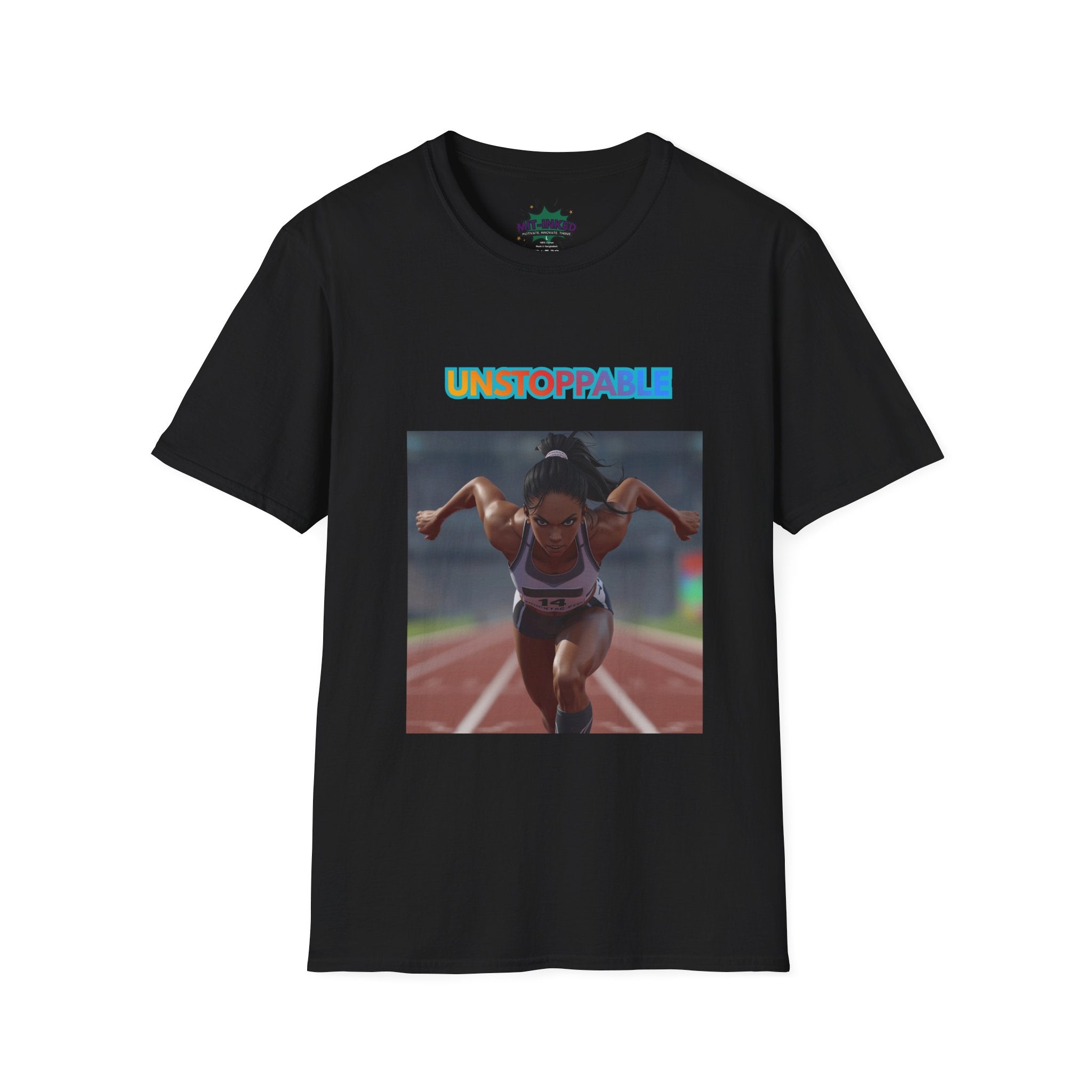 Unstoppable Runner T-Shirt — Motivational Track & Field Athletic Tee