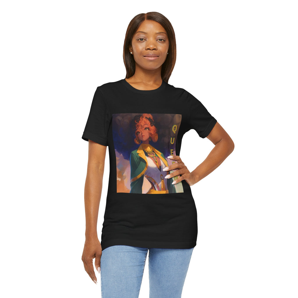MIT-Inked Regal Afro-Futurist Queen Portrait Self-Love Graphic Tee