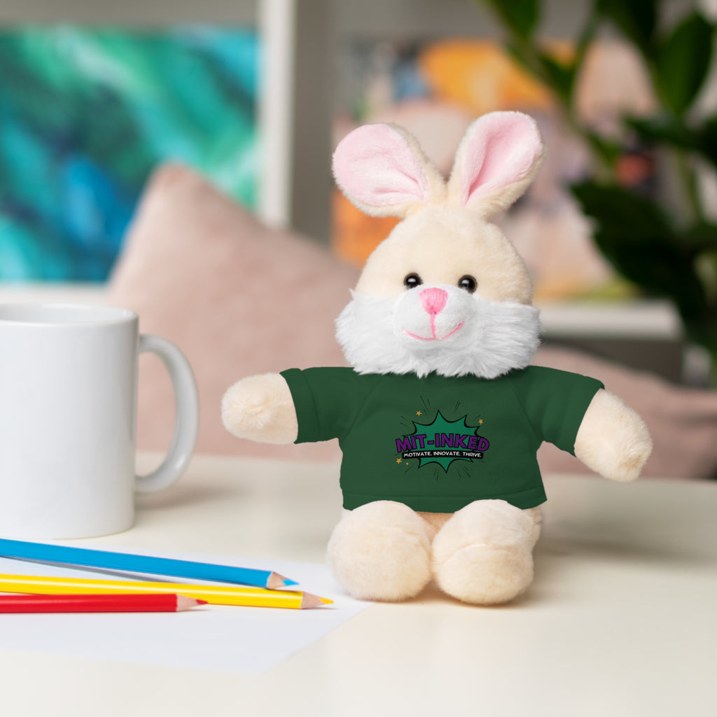 Plush Toy with MIT-Inked Graphic Tee — Cute Stuffed Animal Gift