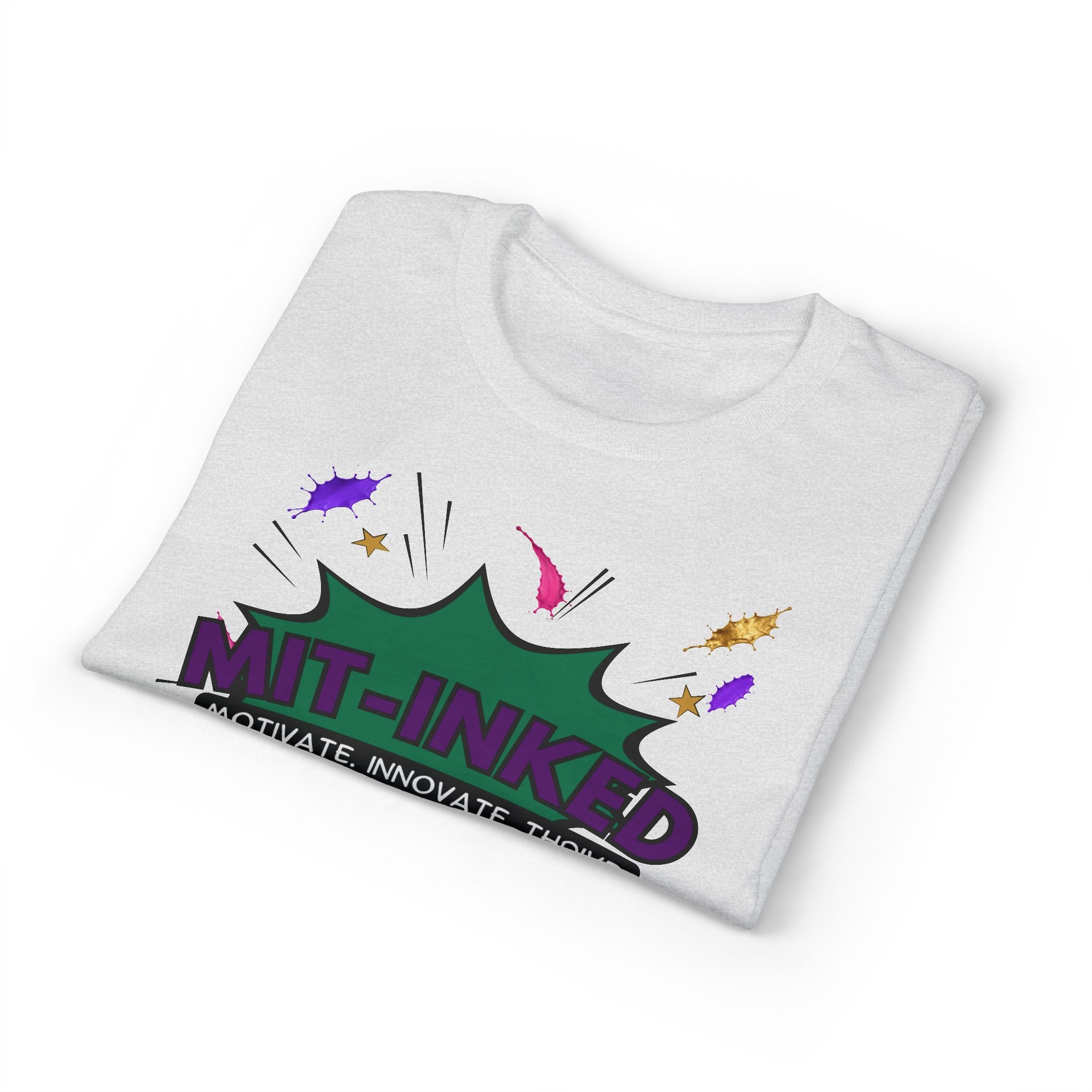 MIT-Inked Comic Art Logo T-Shirt | Motivate Innovate Thrive Graphic Tee Printify