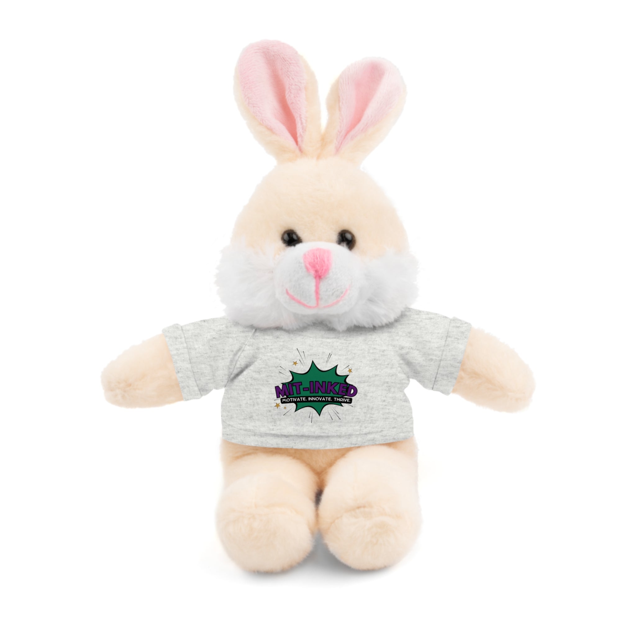 Plush Toy with MIT-Inked Graphic Tee — Cute Stuffed Animal Gift