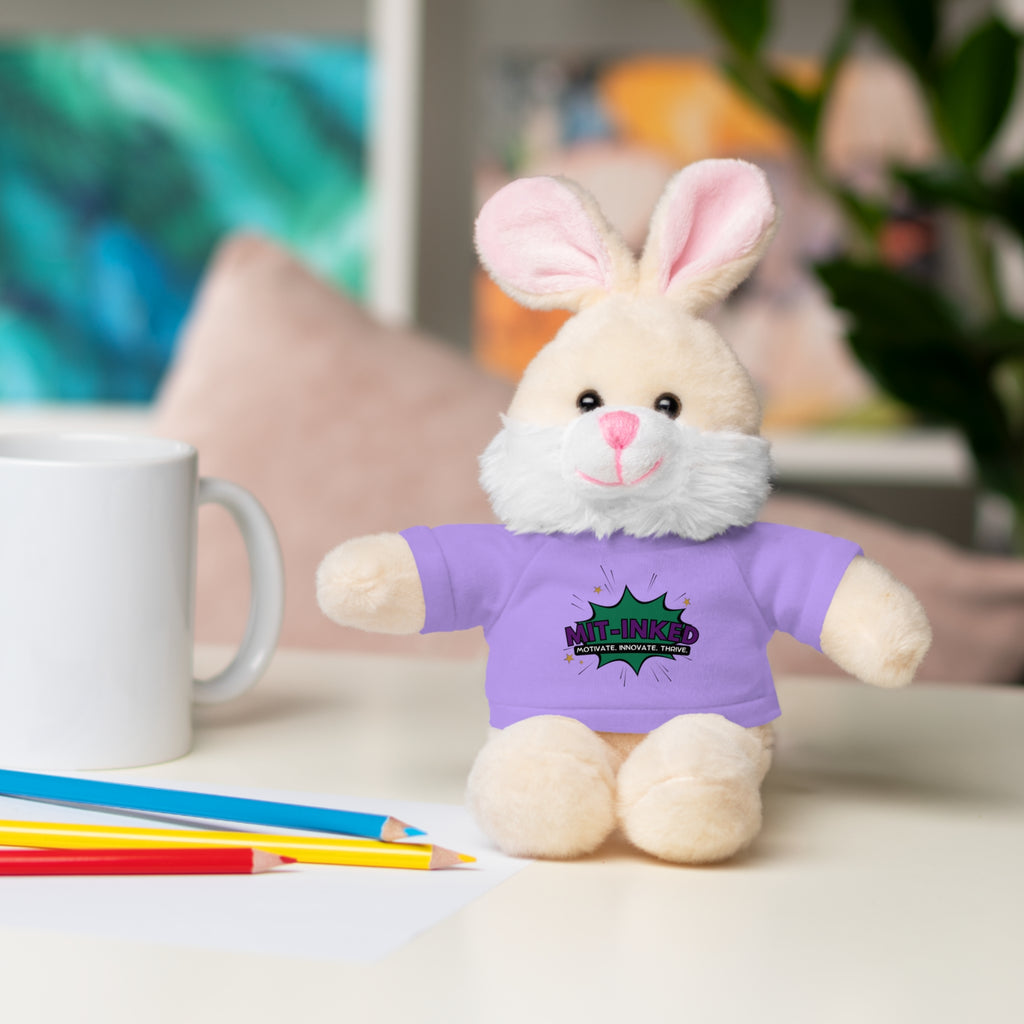 Plush Toy with MIT-Inked Graphic Tee — Cute Stuffed Animal Gift