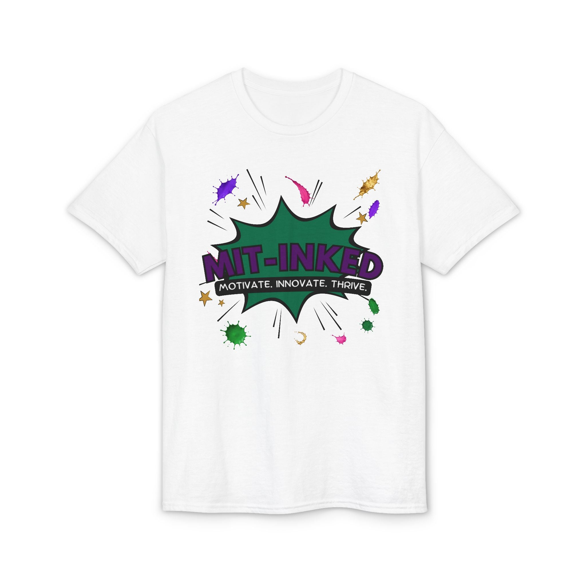 MIT-Inked Comic Art Logo T-Shirt | Motivate Innovate Thrive Graphic Tee Printify