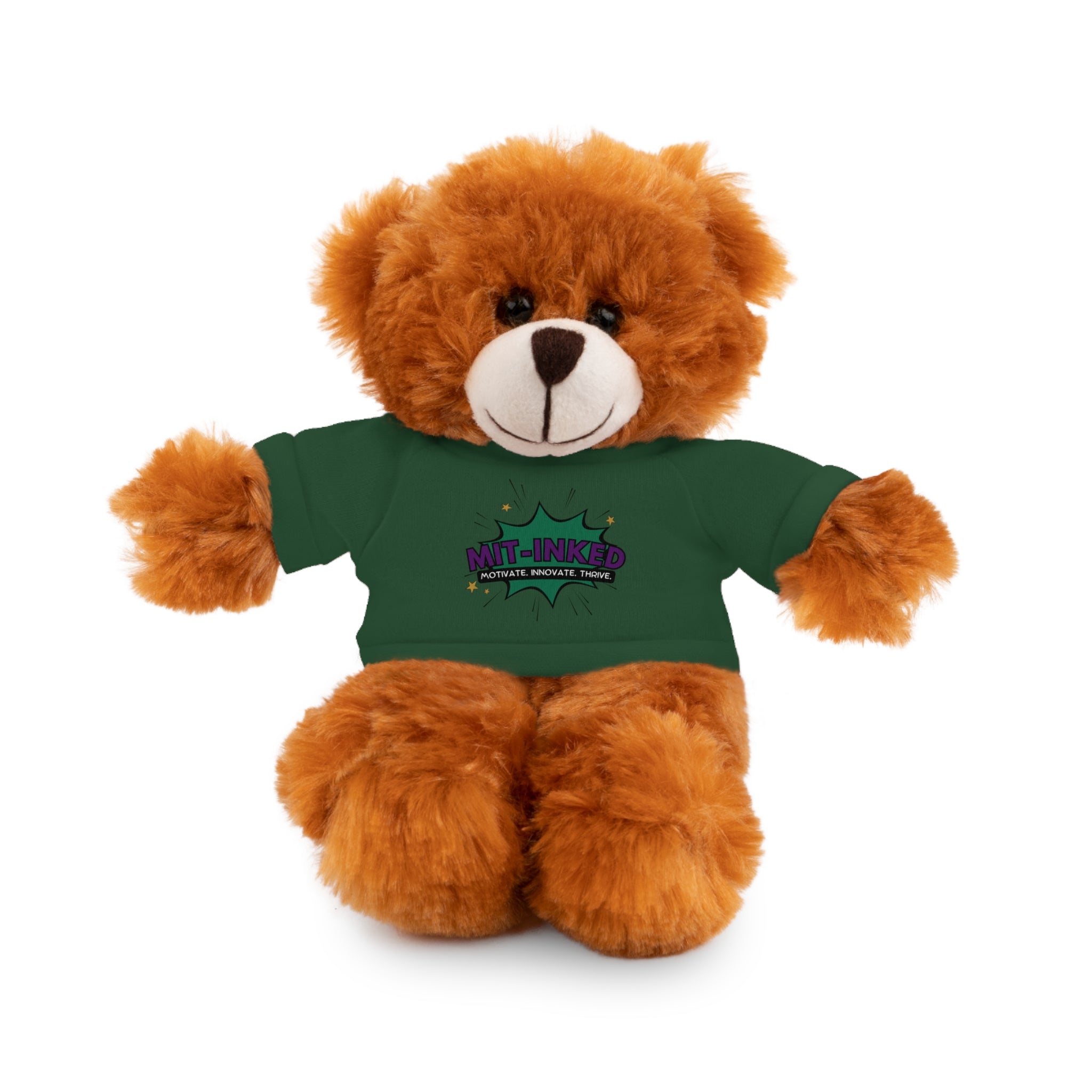 Plush Toy with MIT-Inked Graphic Tee — Cute Stuffed Animal Gift