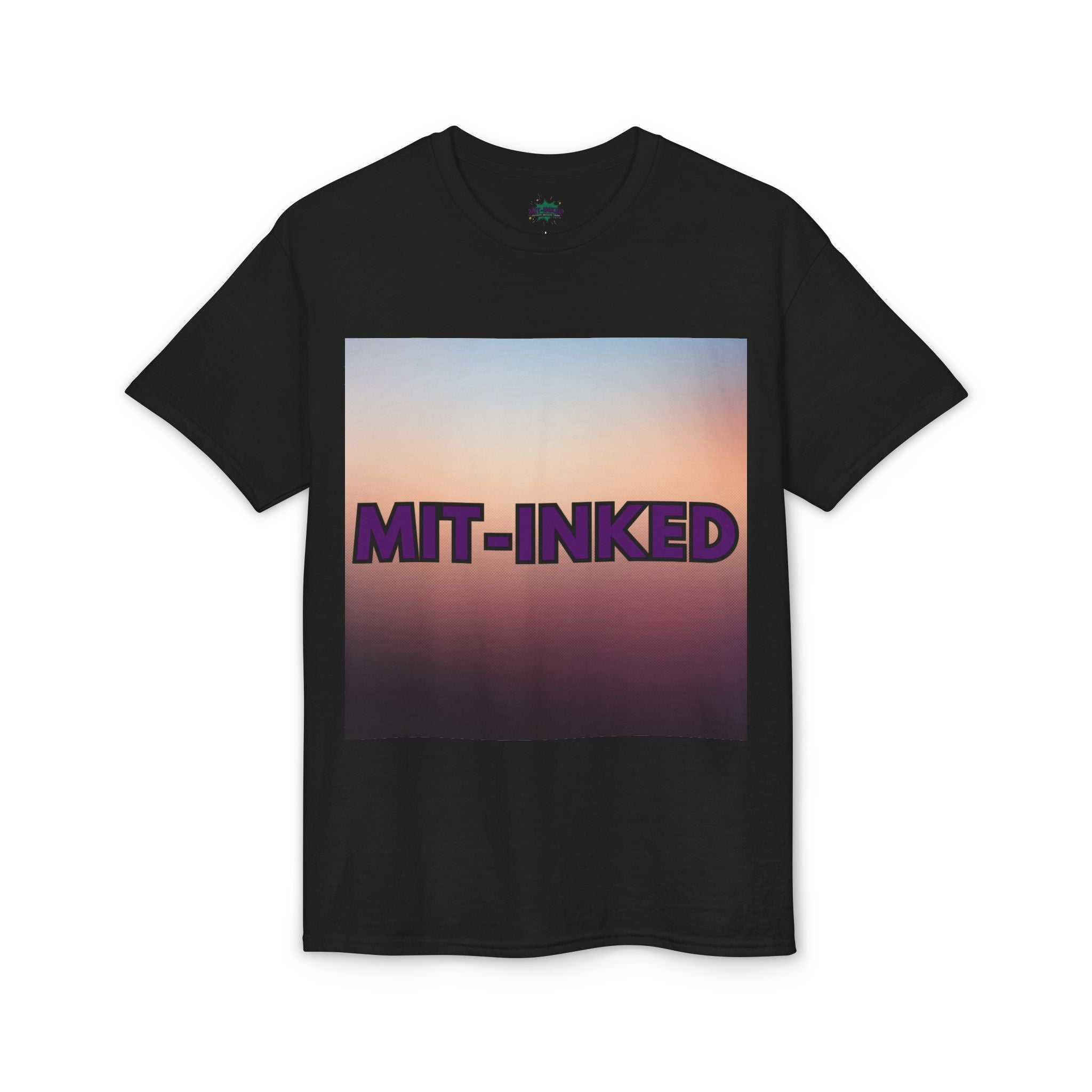 MIT-Inked Sunset T-Shirt | Retro Gradient Graphic Tee Printify