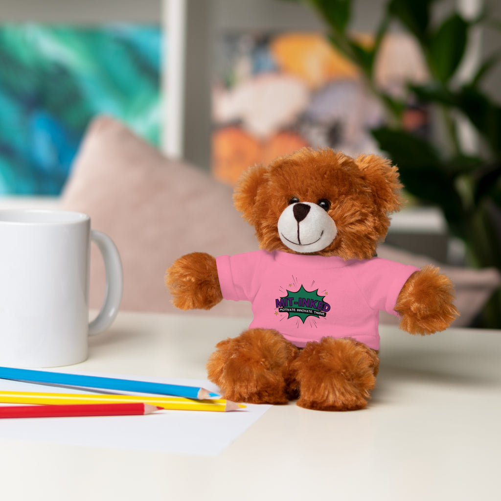 Plush Toy with MIT-Inked Graphic Tee — Cute Stuffed Animal Gift