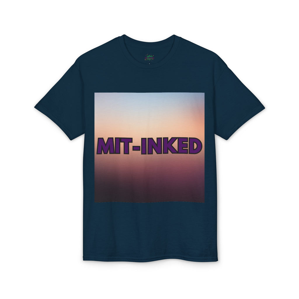MIT-Inked Sunset T-Shirt | Retro Gradient Graphic Tee Printify