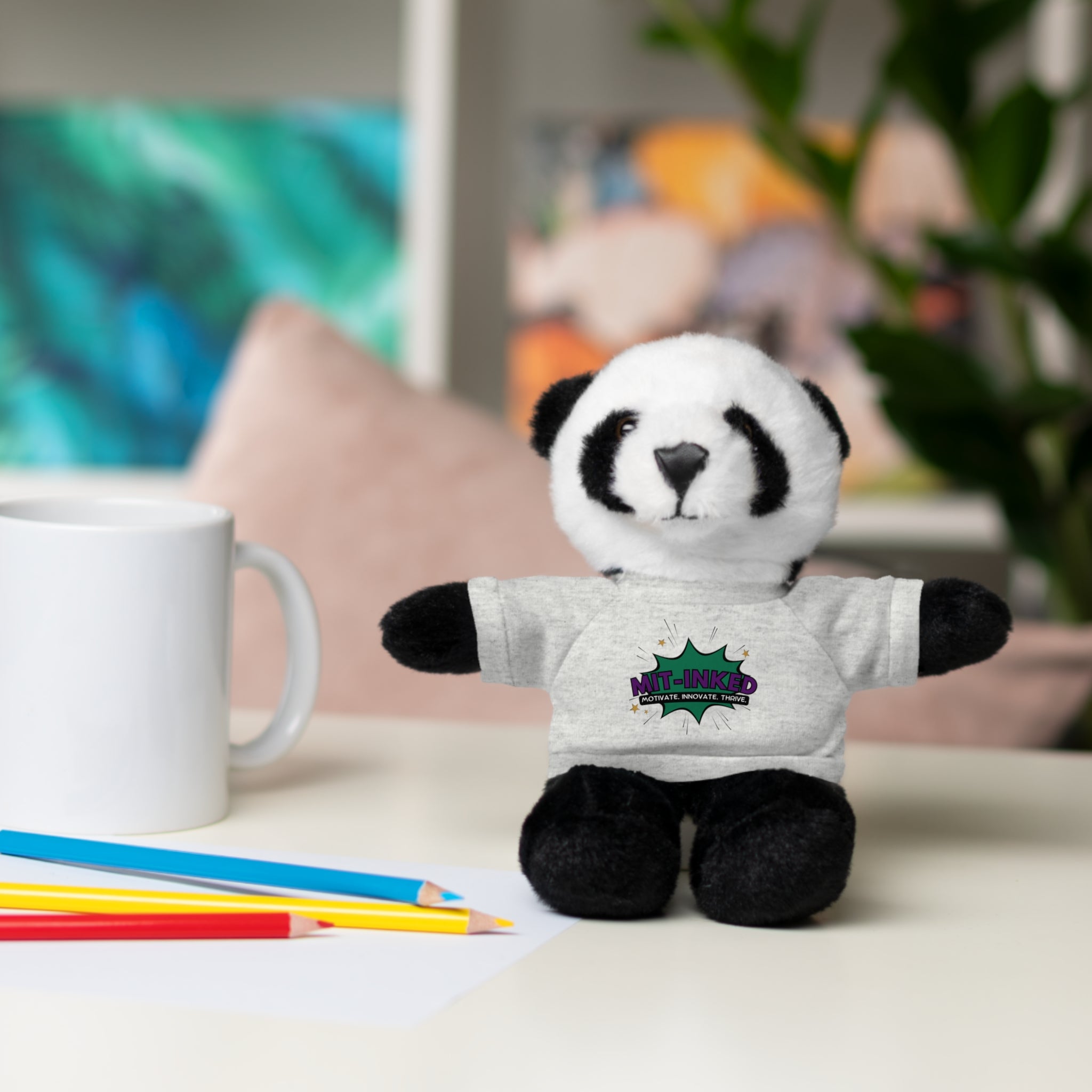 Plush Toy with MIT-Inked Graphic Tee — Cute Stuffed Animal Gift