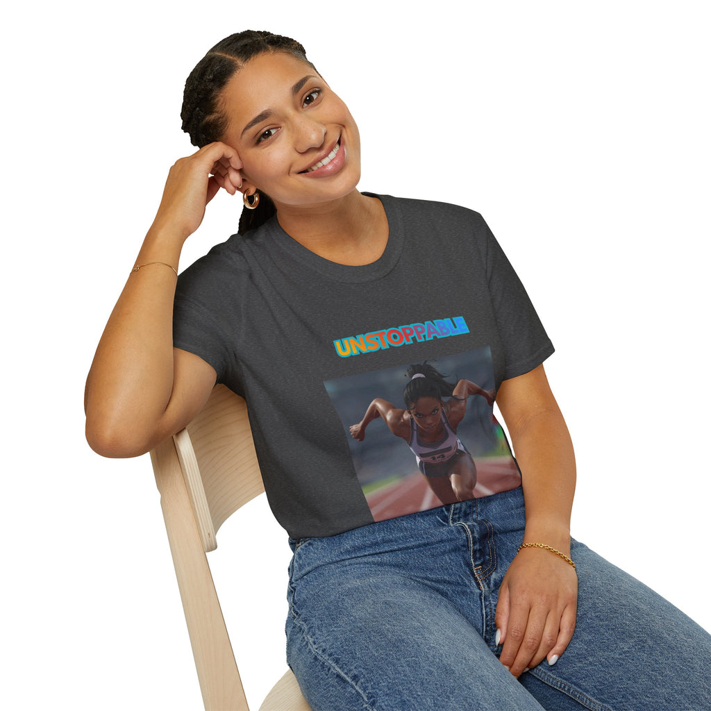 Unstoppable Runner T-Shirt — Motivational Track & Field Athletic Tee