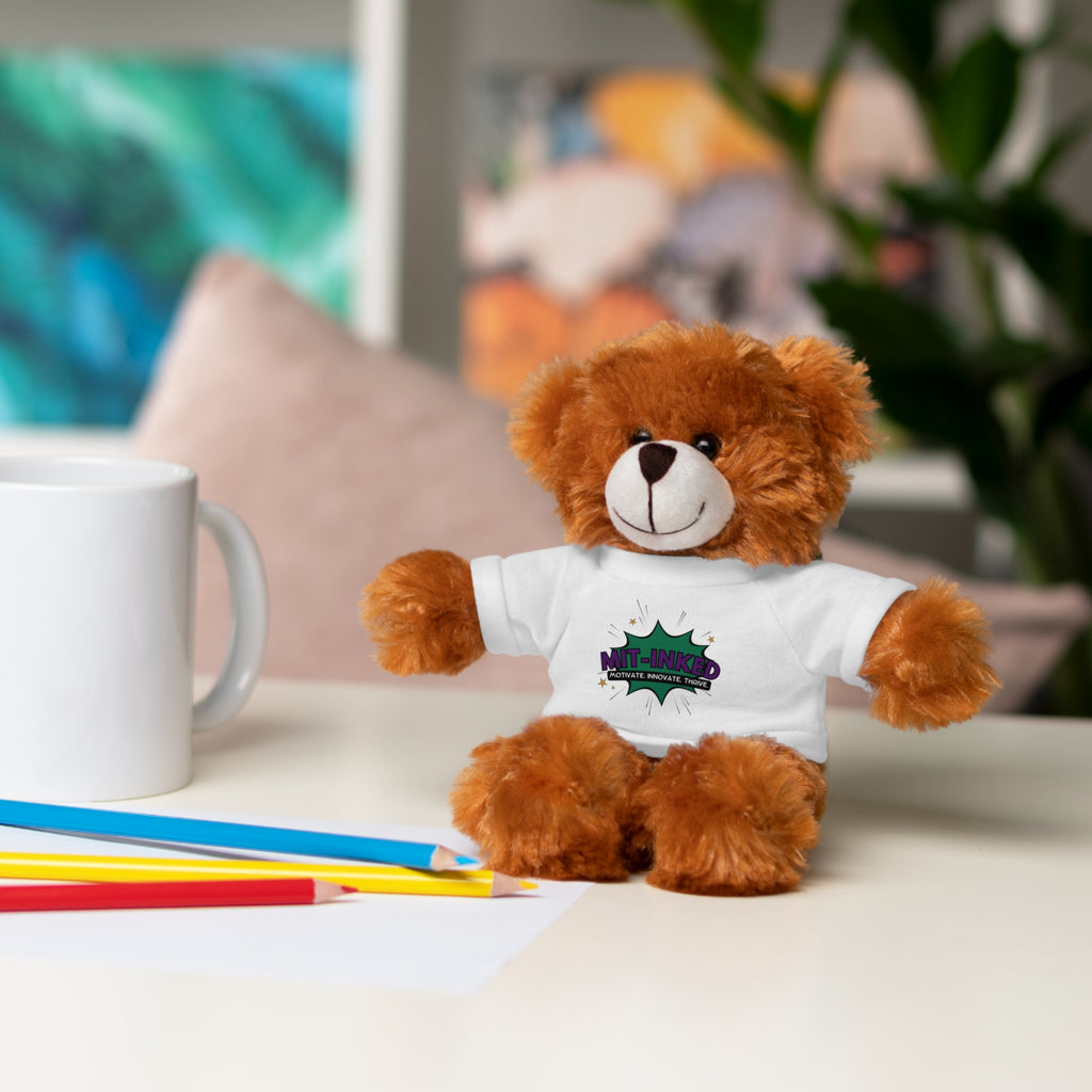 Plush Toy with MIT-Inked Graphic Tee — Cute Stuffed Animal Gift