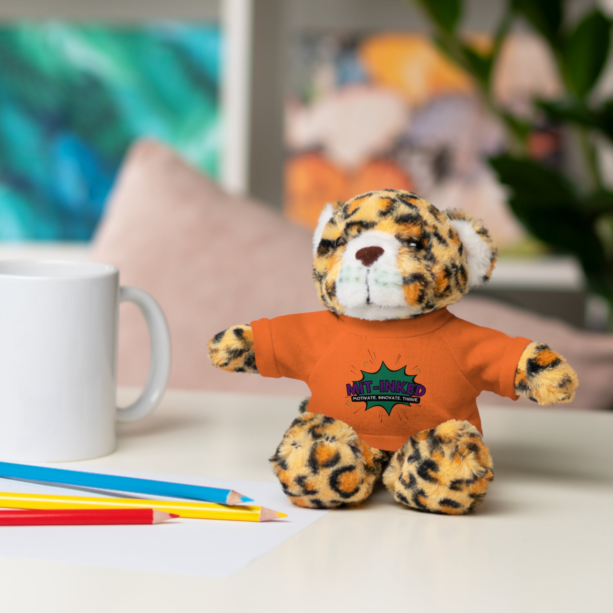Plush Toy with MIT-Inked Graphic Tee — Cute Stuffed Animal Gift