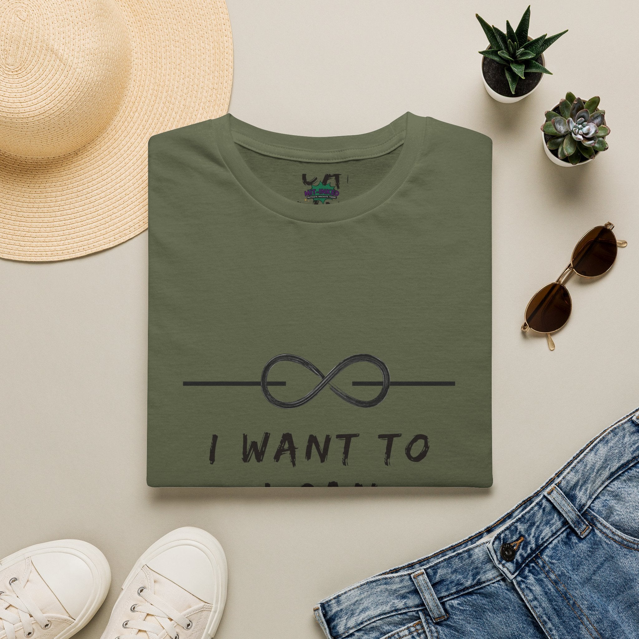 "I Want To, I Can, I Will" Infinity Motivation Graphic T-shirt