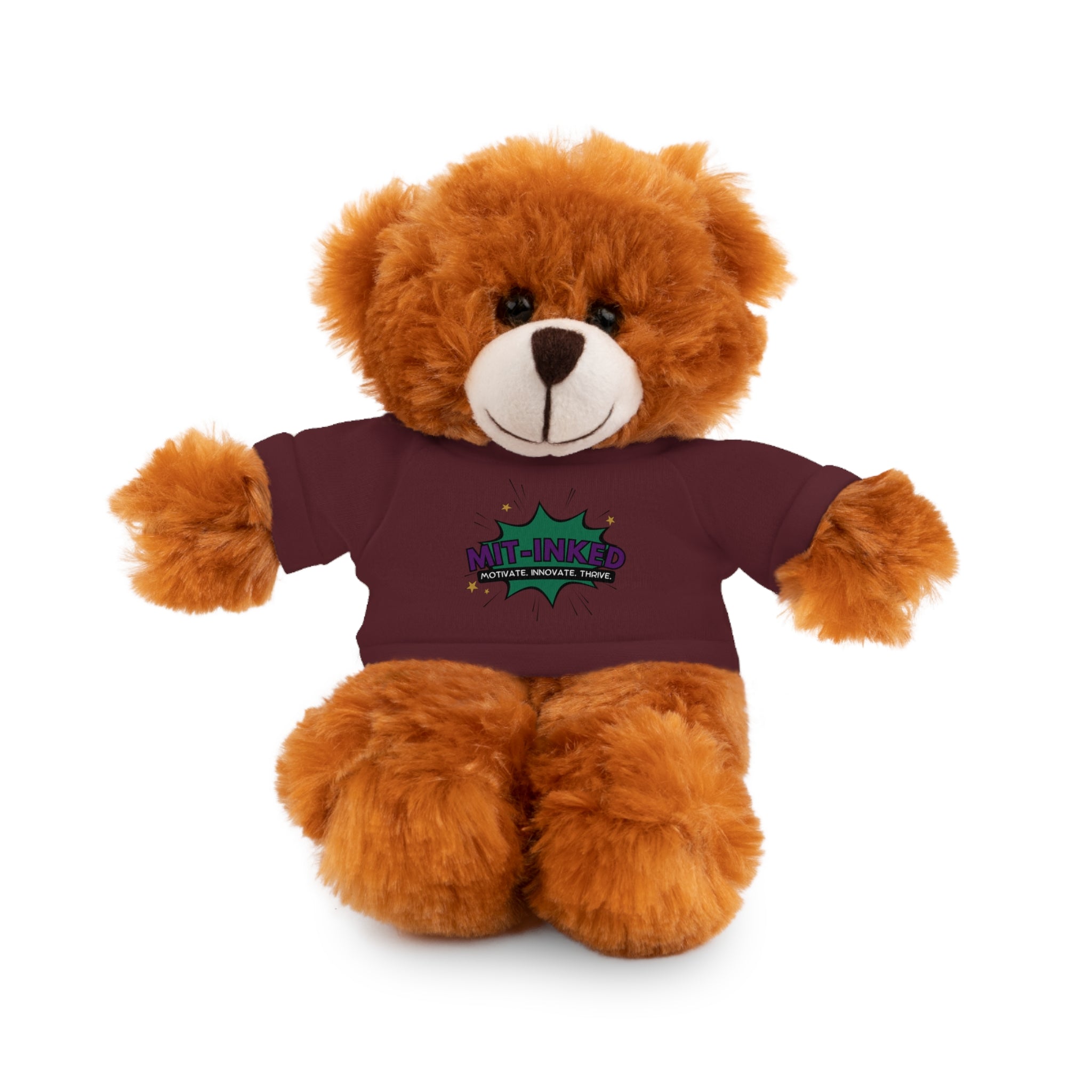 Plush Toy with MIT-Inked Graphic Tee — Cute Stuffed Animal Gift