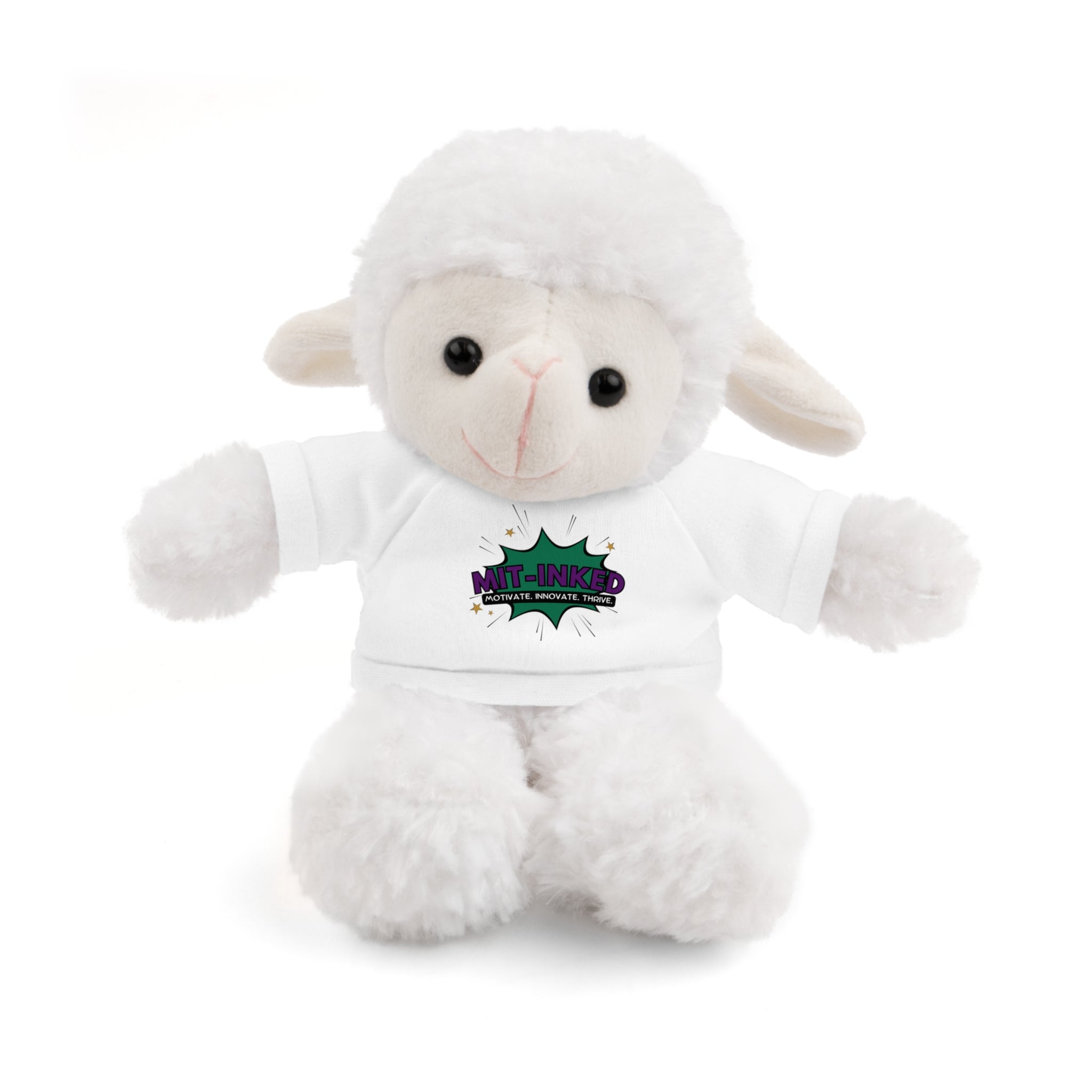 Plush Toy with MIT-Inked Graphic Tee — Cute Stuffed Animal Gift