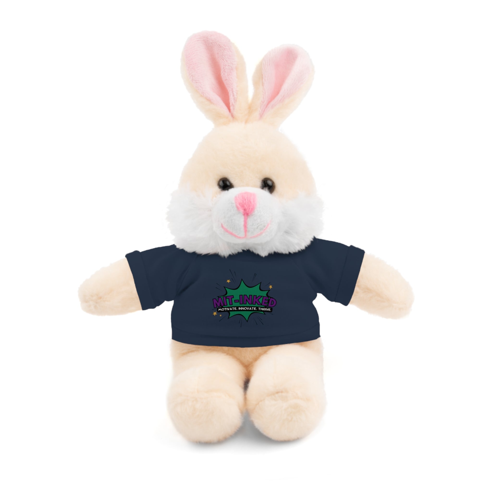 Plush Toy with MIT-Inked Graphic Tee — Cute Stuffed Animal Gift