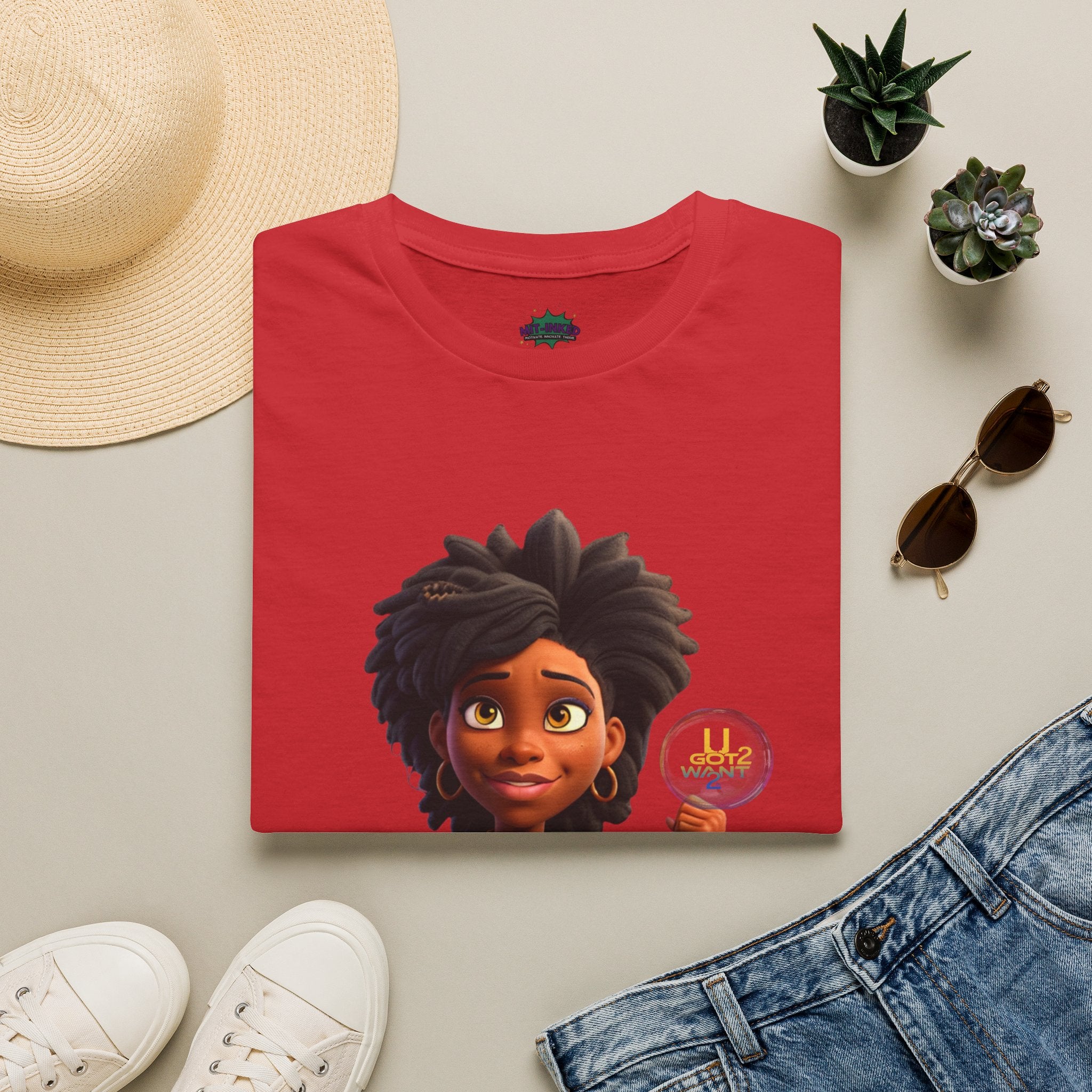 Mighty Moon Starr U Got 2 Want 2 T-Shirt | Cute Cartoon Character Graphic Tee Printify