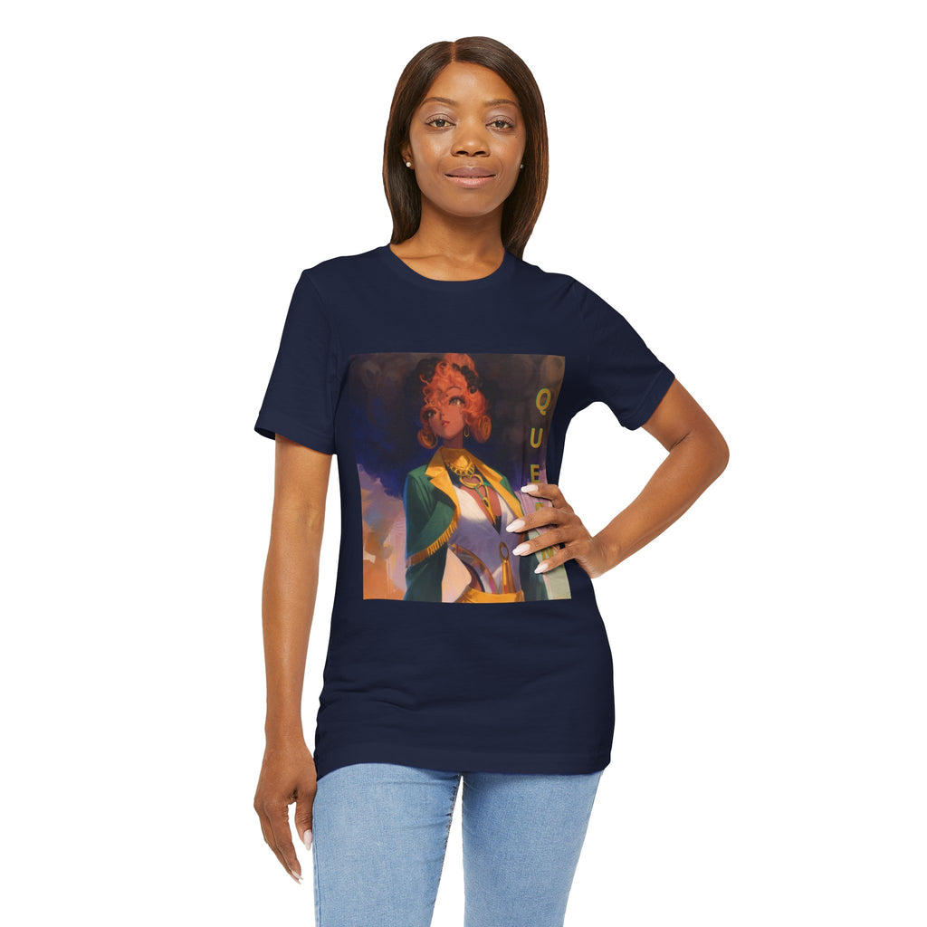 MIT-Inked Regal Afro-Futurist Queen Portrait Self-Love Graphic Tee