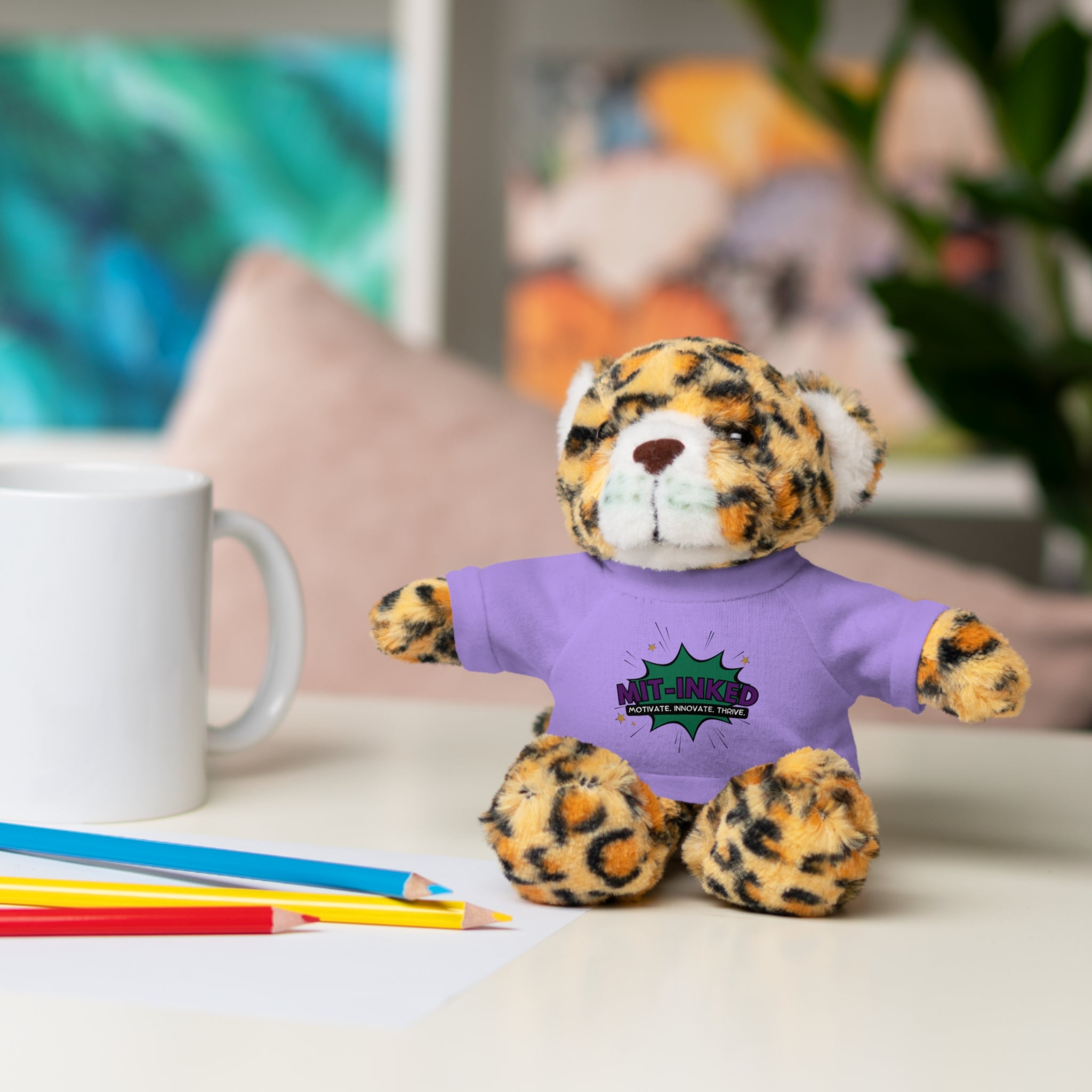 Plush Toy with MIT-Inked Graphic Tee — Cute Stuffed Animal Gift
