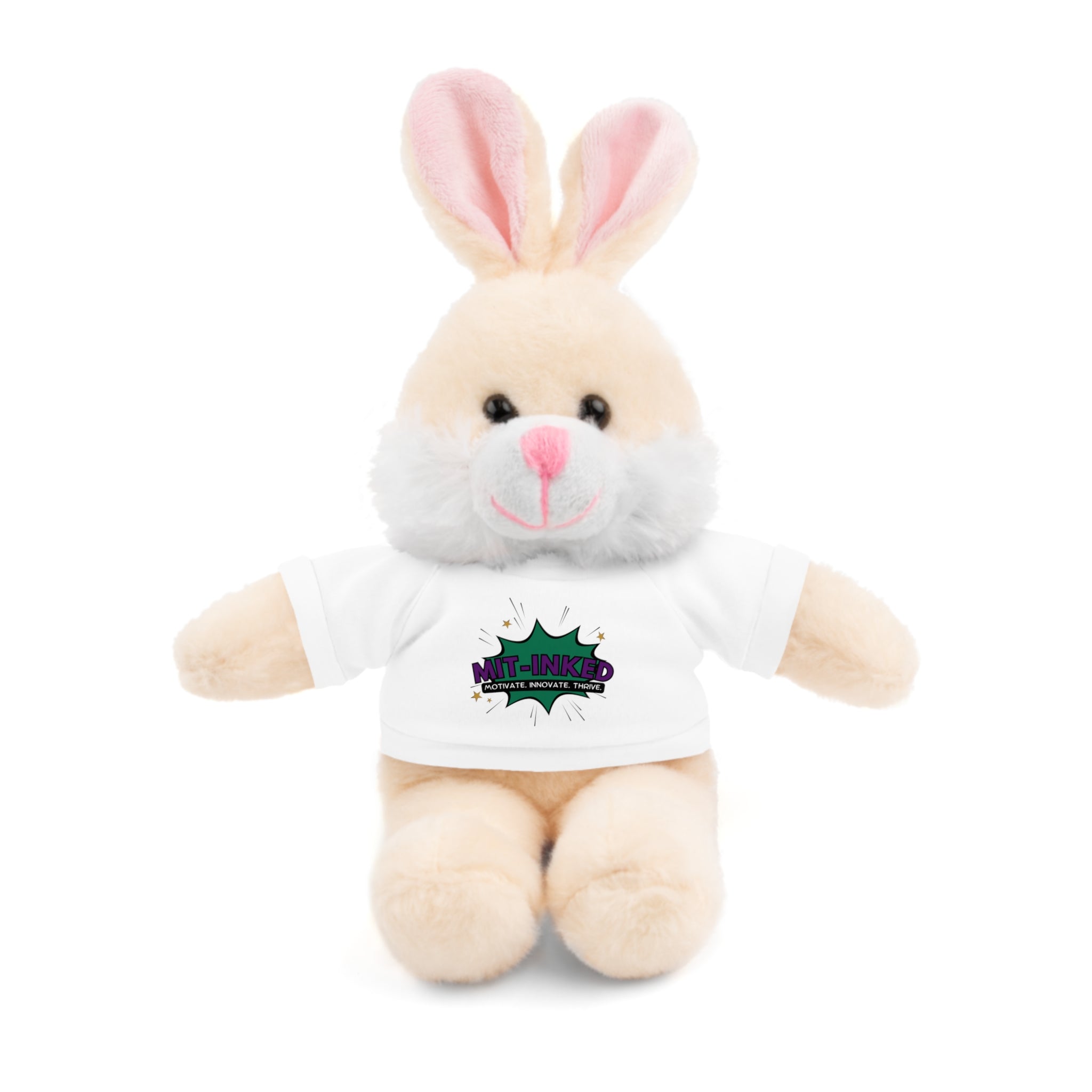 Plush Toy with MIT-Inked Graphic Tee — Cute Stuffed Animal Gift