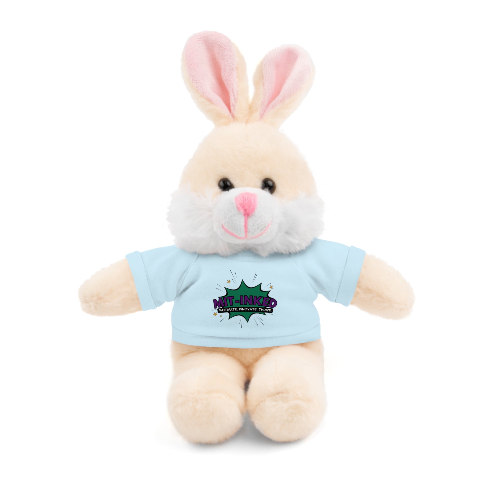 Plush Toy with MIT-Inked Graphic Tee — Cute Stuffed Animal Gift