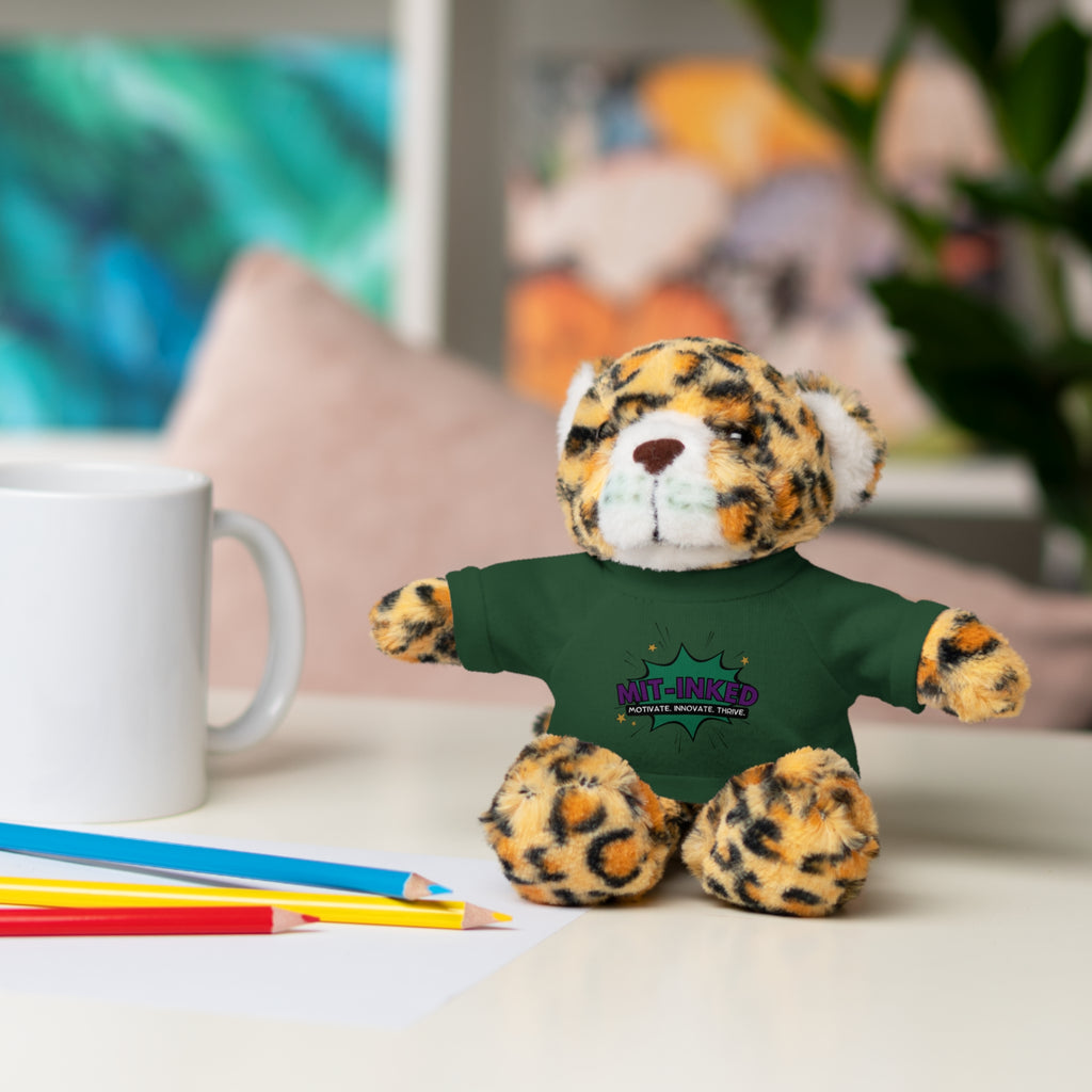 Plush Toy with MIT-Inked Graphic Tee — Cute Stuffed Animal Gift