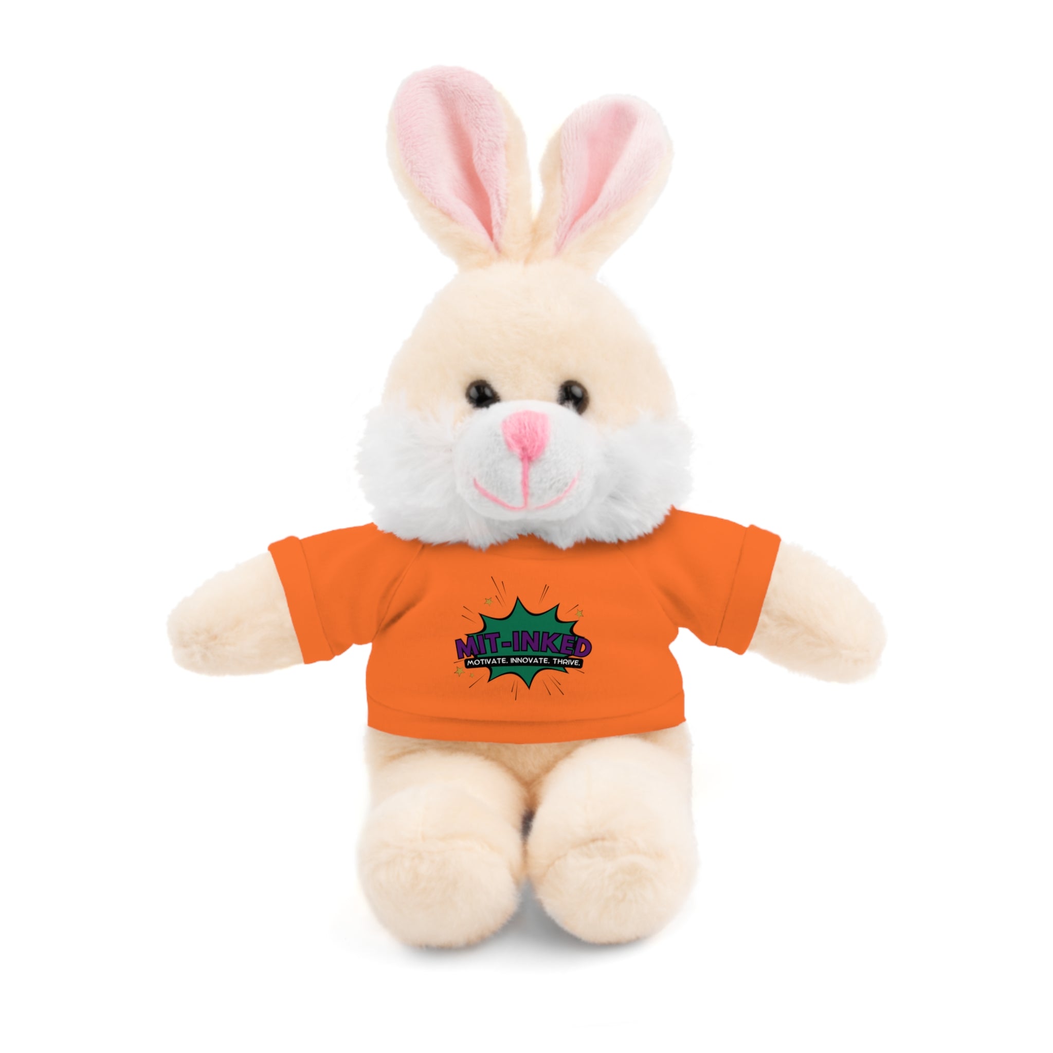 Plush Toy with MIT-Inked Graphic Tee — Cute Stuffed Animal Gift