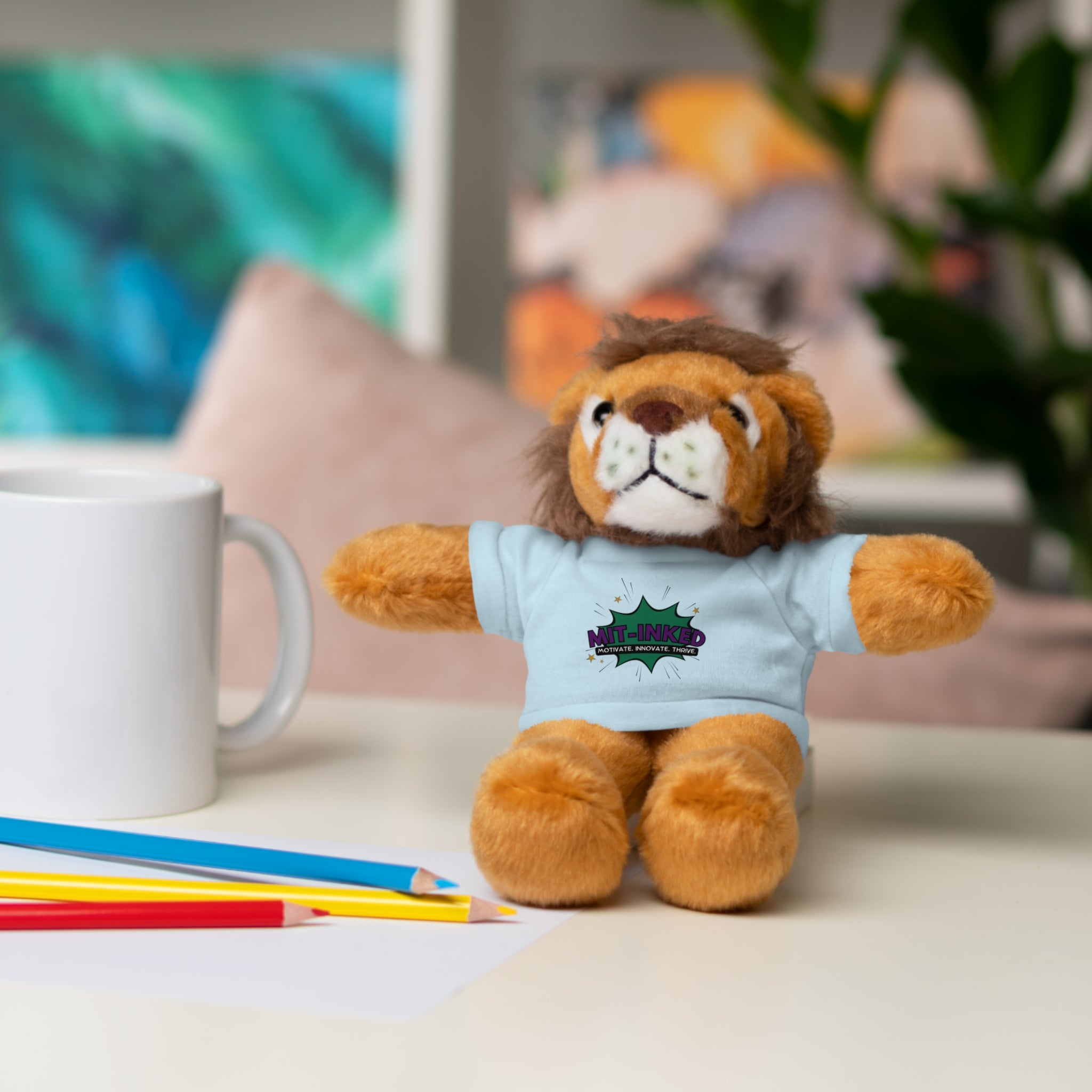 Plush Toy with MIT-Inked Graphic Tee — Cute Stuffed Animal Gift