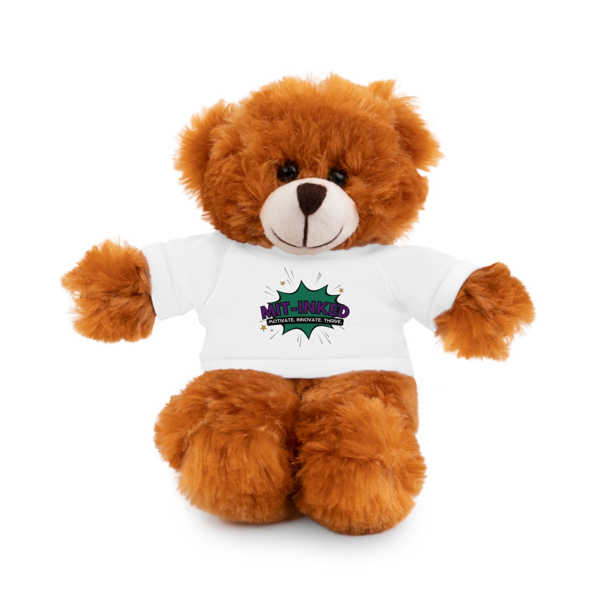 Plush Toy with MIT-Inked Graphic Tee — Cute Stuffed Animal Gift