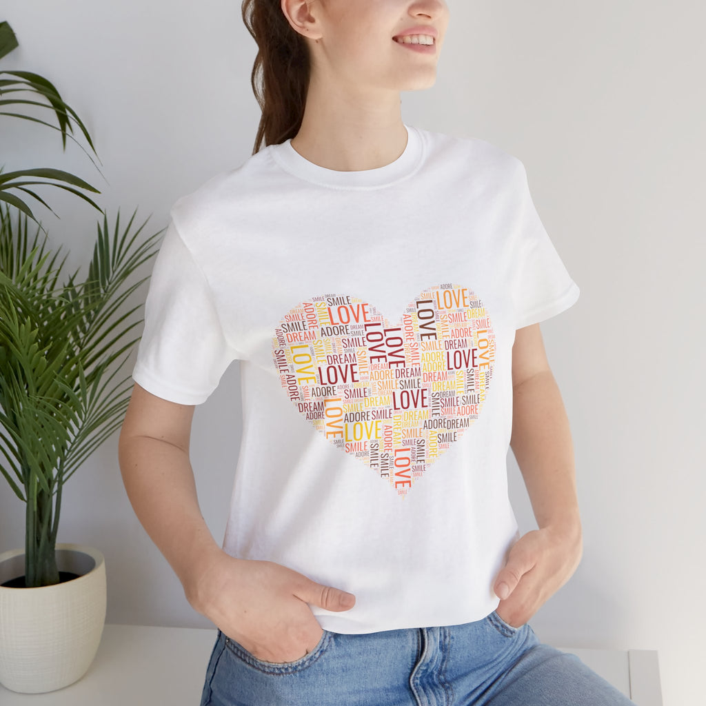 Love Word Cloud Heart T-Shirt | Premium Soft Graphic Tee MIT-Inked