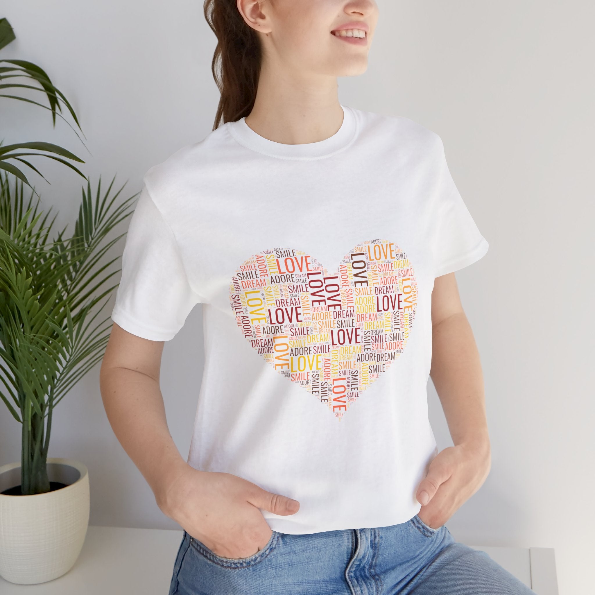 Love Word Cloud Heart T-Shirt | Premium Soft Graphic Tee MIT-Inked
