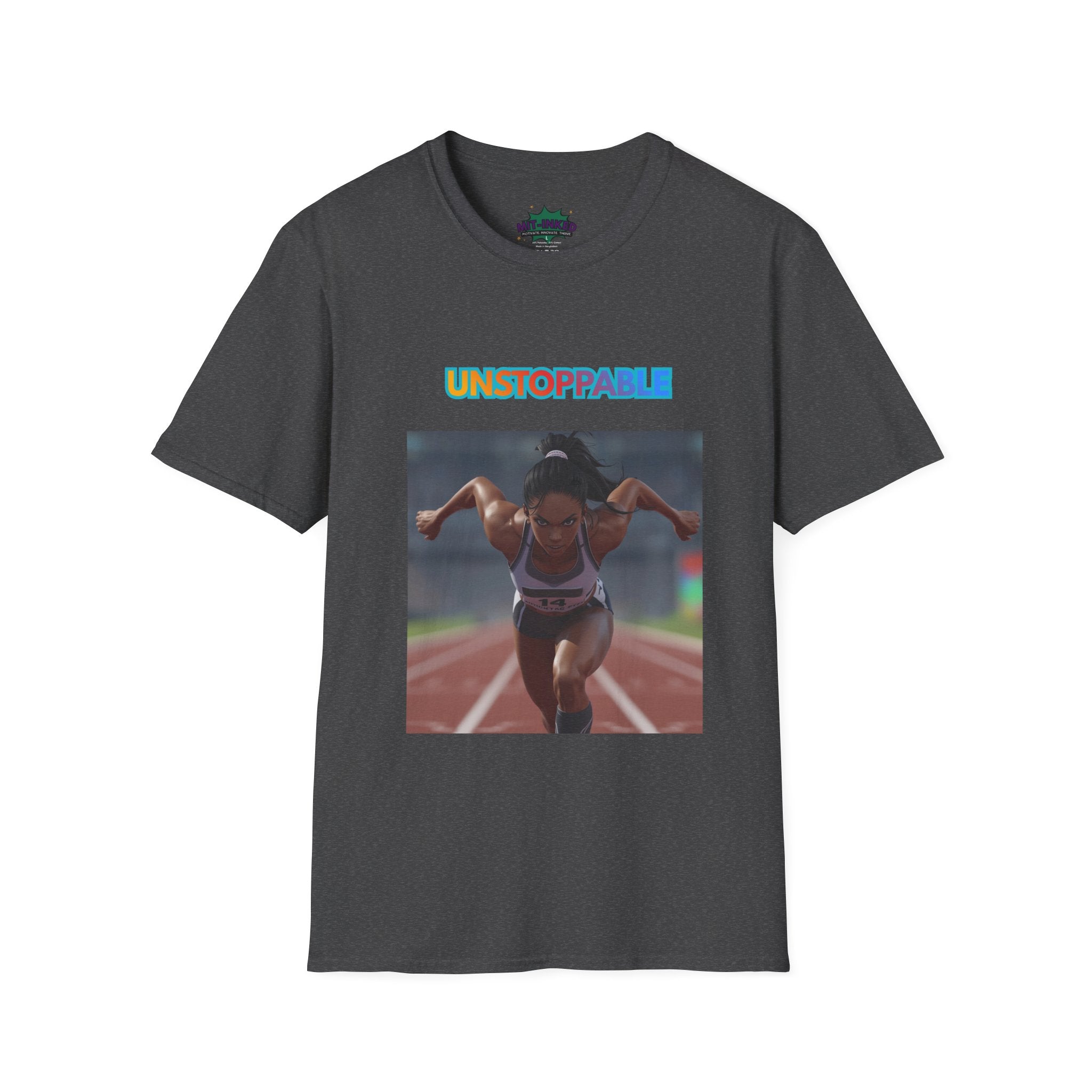 Unstoppable Runner T-Shirt — Motivational Track & Field Athletic Tee