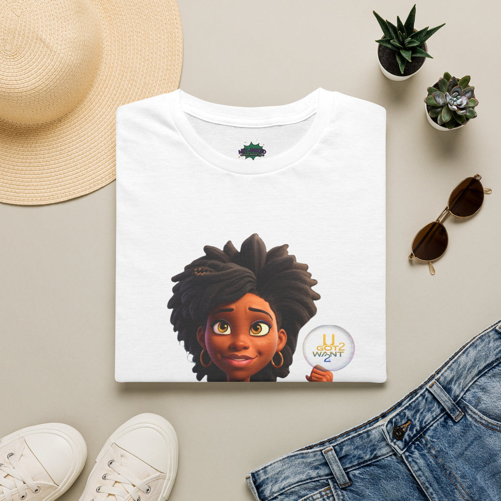 Mighty Moon Starr U Got 2 Want 2 T-Shirt | Cute Cartoon Character Graphic Tee Printify