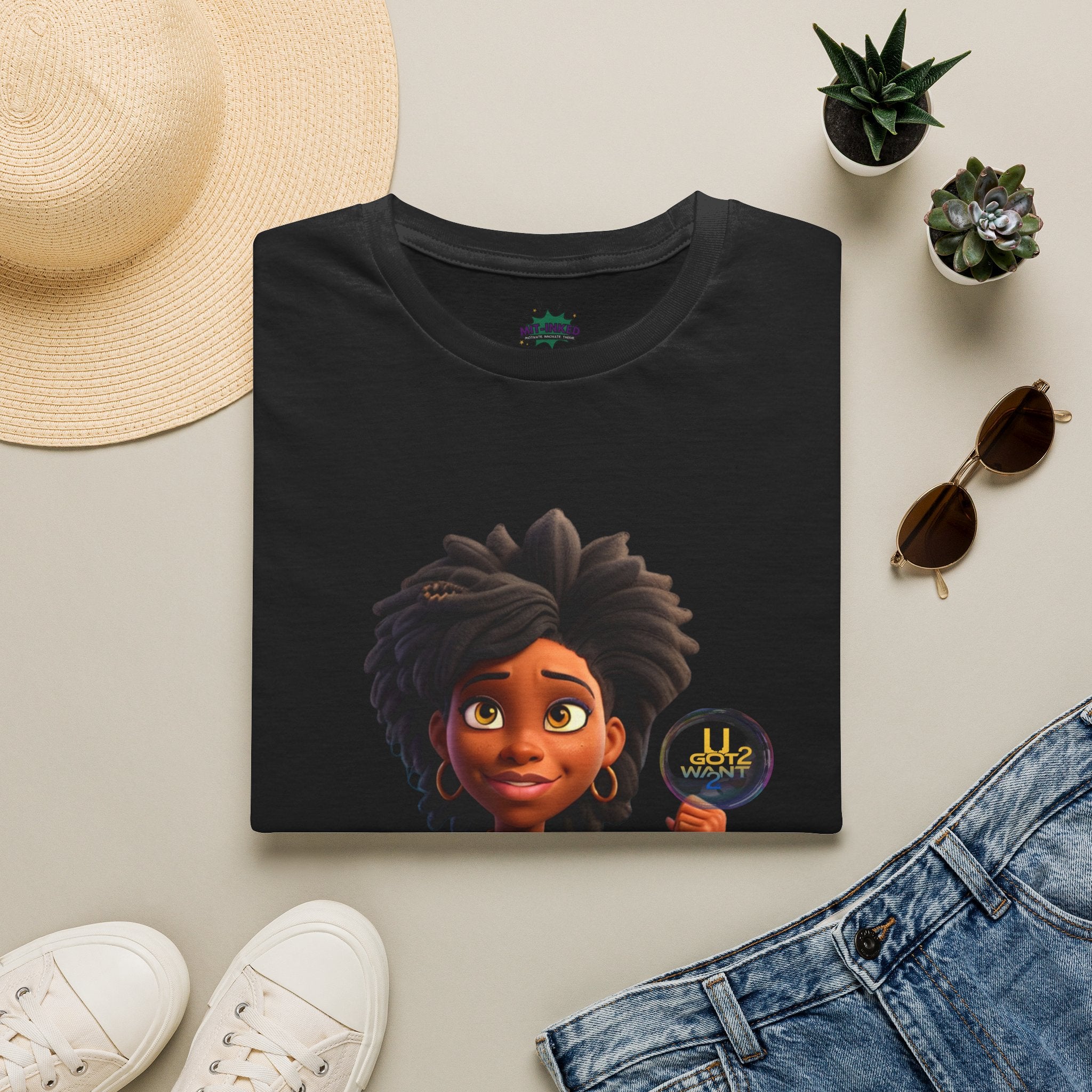 Mighty Moon Starr U Got 2 Want 2 T-Shirt | Cute Cartoon Character Graphic Tee Printify