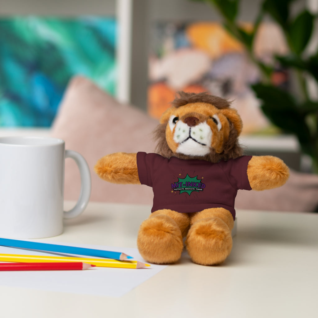 Plush Toy with MIT-Inked Graphic Tee — Cute Stuffed Animal Gift