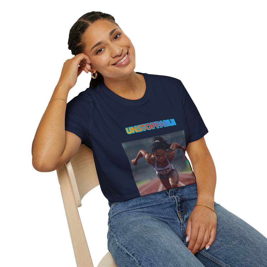 Unstoppable Runner T-Shirt — Motivational Track & Field Athletic Tee