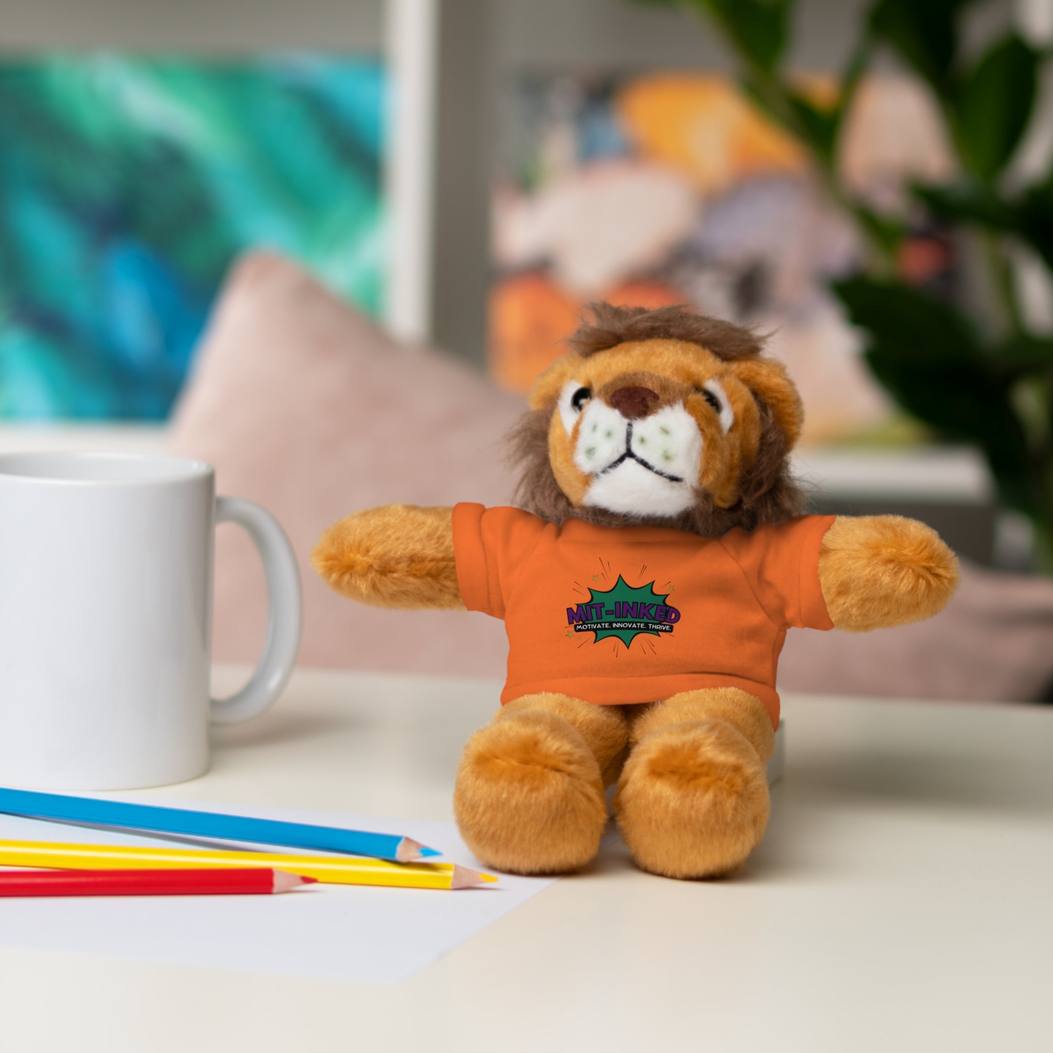 Plush Toy with MIT-Inked Graphic Tee — Cute Stuffed Animal Gift