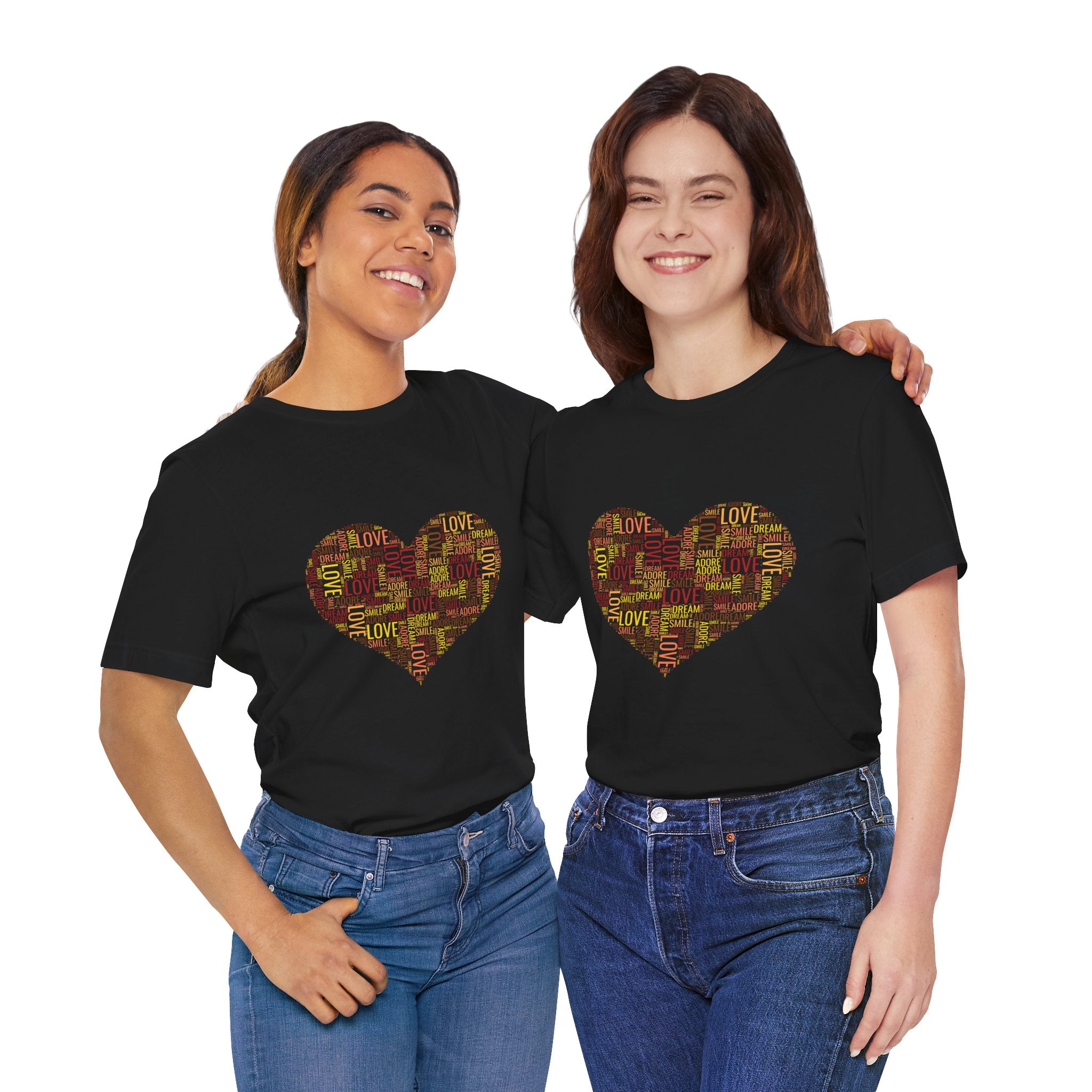 Love Word Cloud Heart T-Shirt | Premium Soft Graphic Tee MIT-Inked