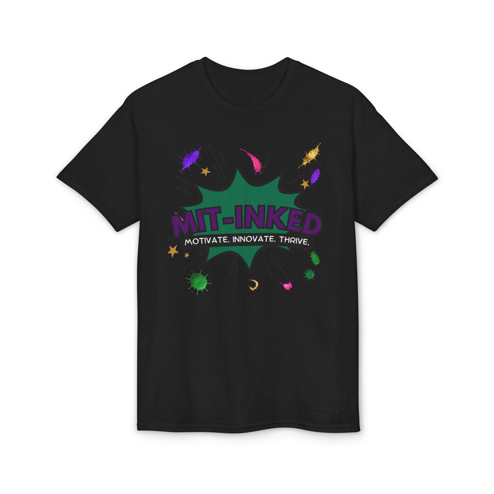 MIT-Inked Comic Art Logo T-Shirt | Motivate Innovate Thrive Graphic Tee Printify