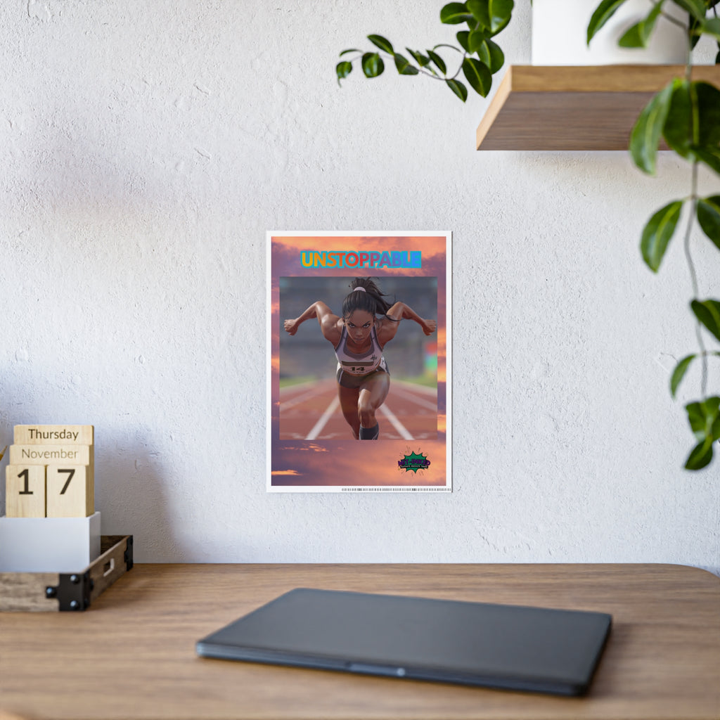 Unstoppable Sprinter MIT-Inked Motivational Wall Art & Prints