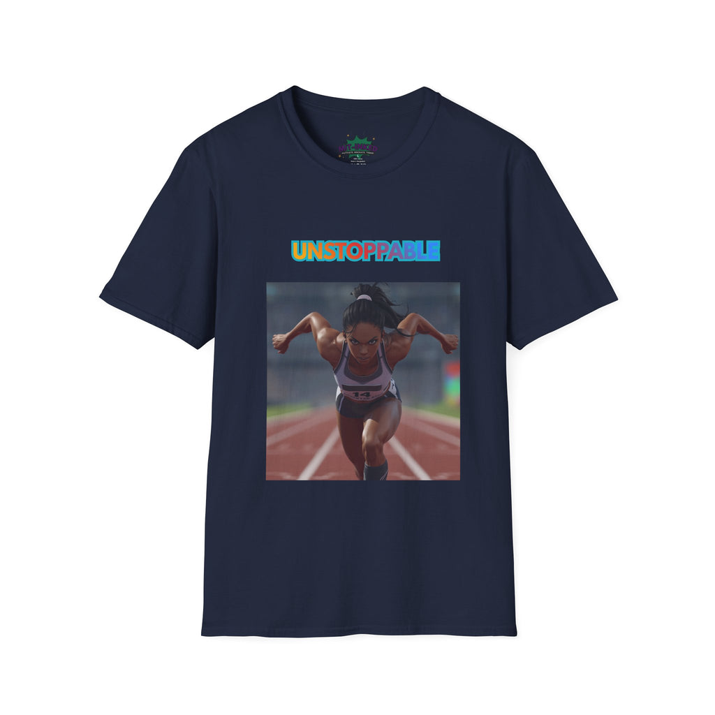 Unstoppable Runner T-Shirt — Motivational Track & Field Athletic Tee