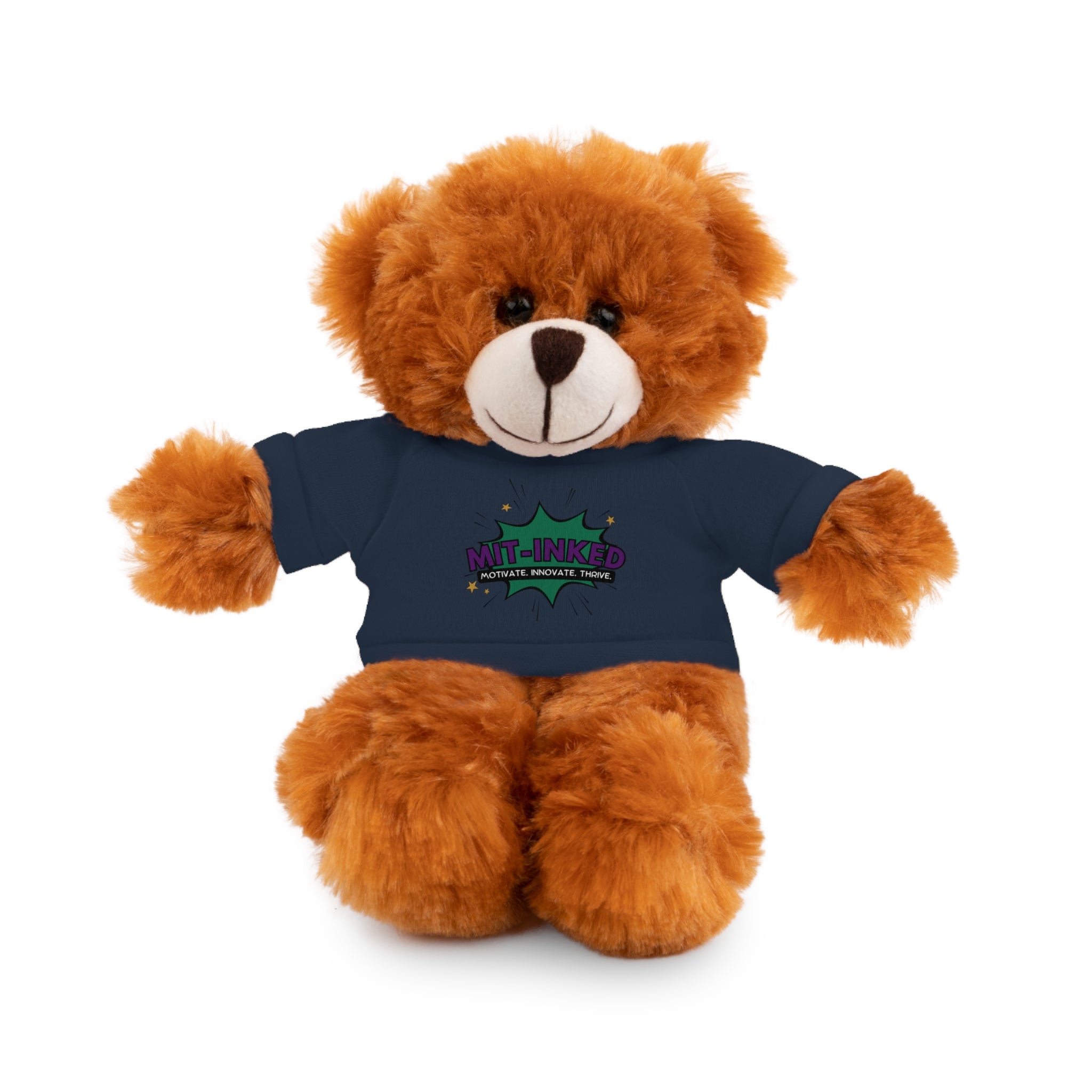 Plush Toy with MIT-Inked Graphic Tee — Cute Stuffed Animal Gift