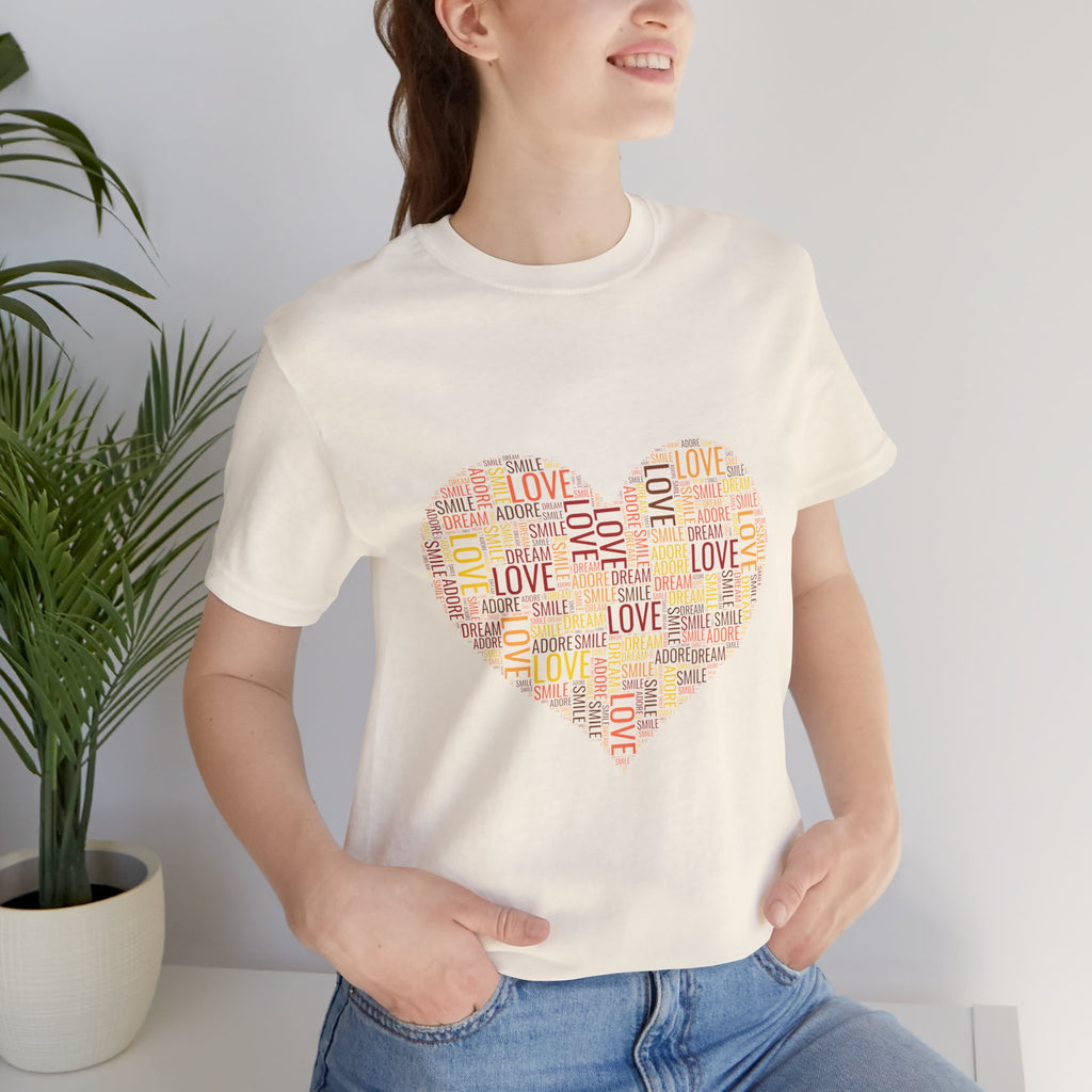 Love Word Cloud Heart T-Shirt | Premium Soft Graphic Tee MIT-Inked