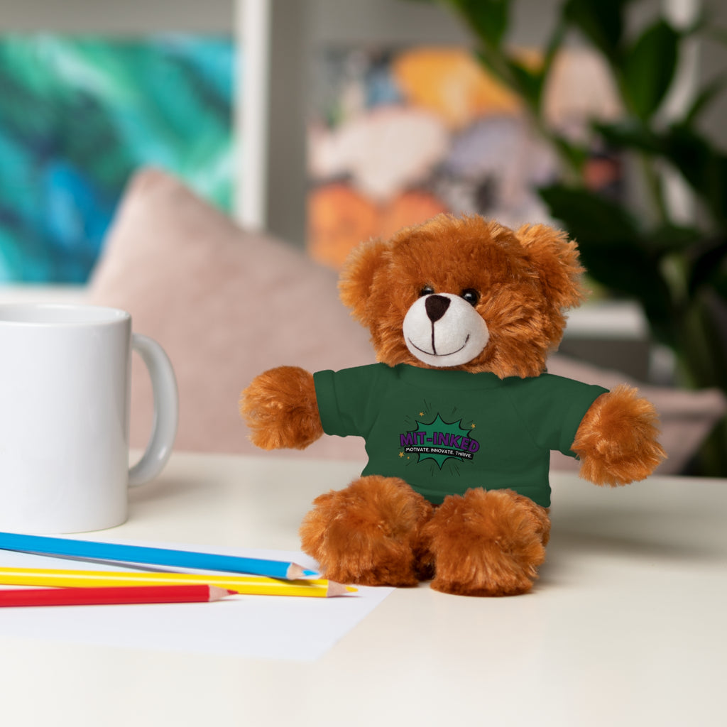 Plush Toy with MIT-Inked Graphic Tee — Cute Stuffed Animal Gift